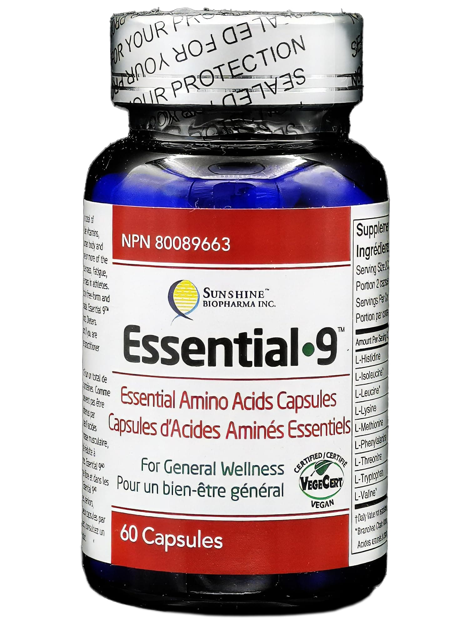 All 9 Essential Amino Acids. Offers The Ideal Essential Amino Acids Formulation as Tablets for General Wellness, Endurance, Improved Mood and Performance. Vegan Certified