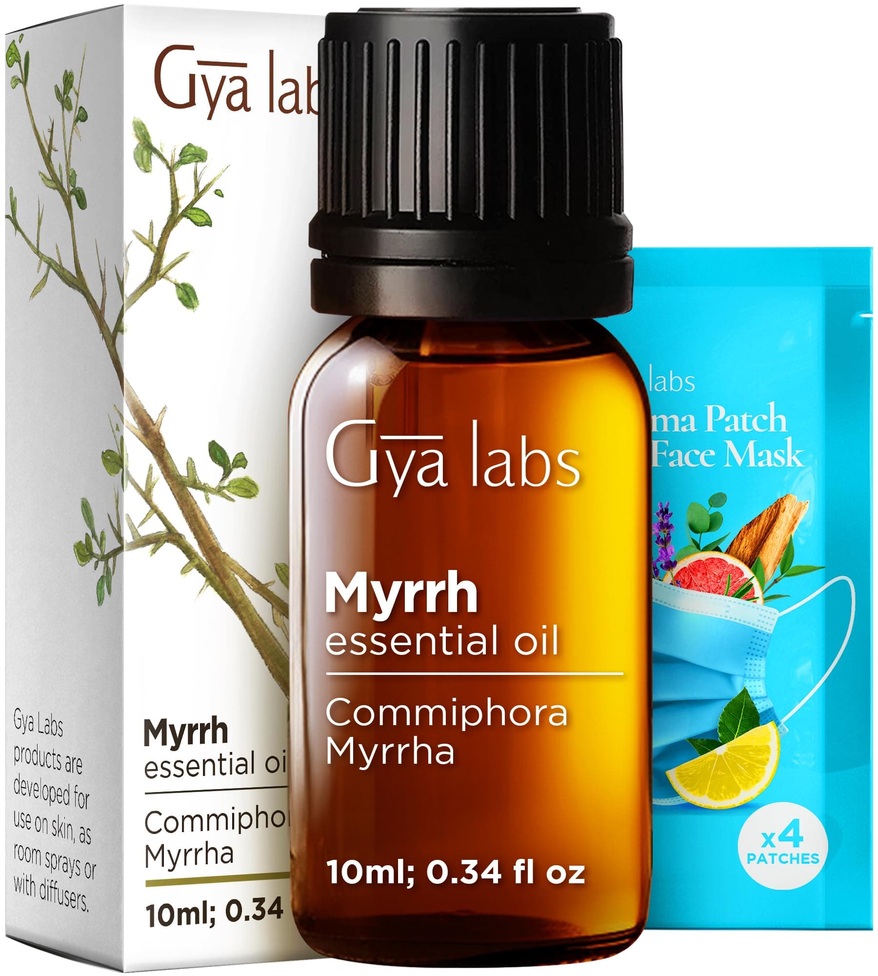 Gya Labs Myrrh Essential Oil - 0.34 Fl Oz - for Hair, Skin, Diffuser, Aromatherapy & DIY Candle Making Scent
