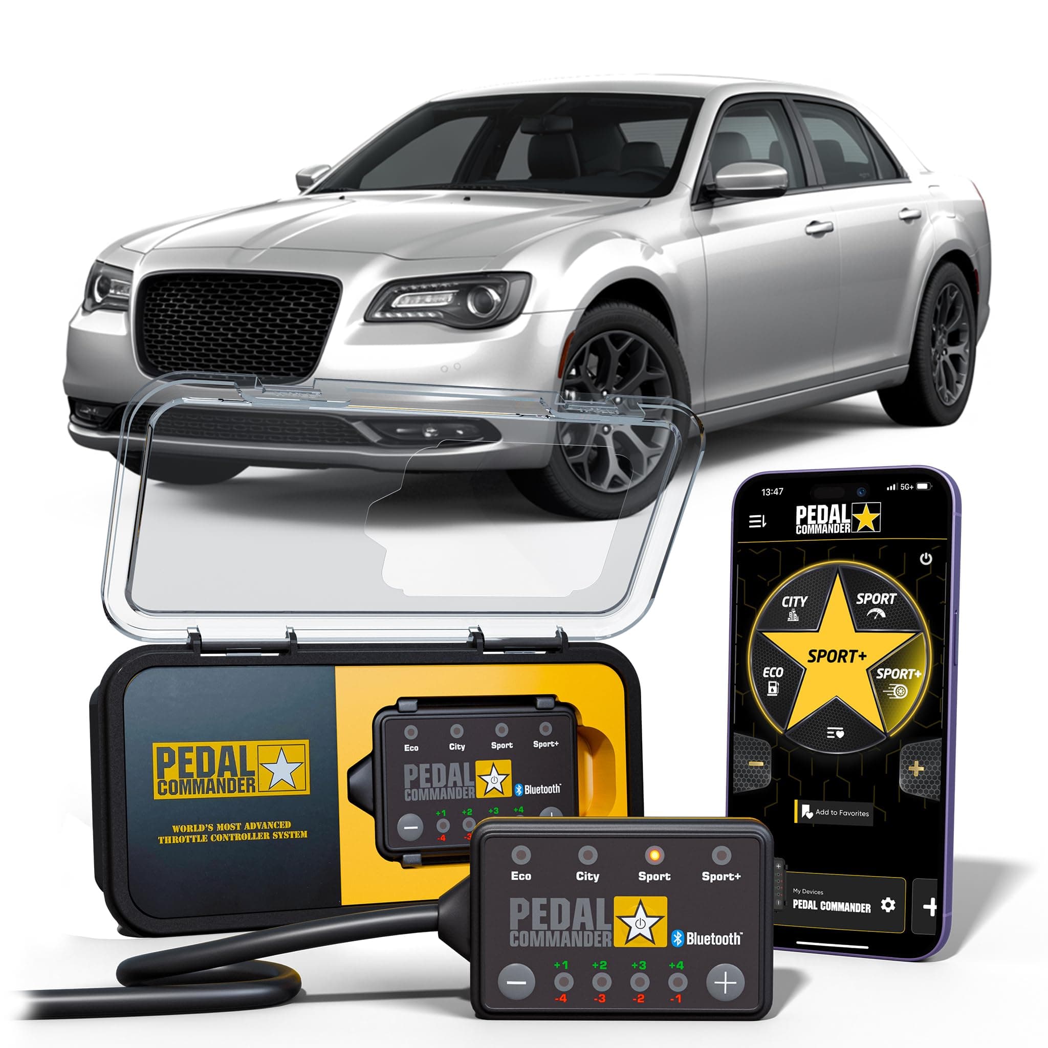 PEDAL COMMANDER for Chrysler 300 2007-2023 Throttle Response Controller - Plug-and-Play, 36 Driving Settings & Anti-Theft, Throttle Controller Performance Upgrade, 300 Accessories