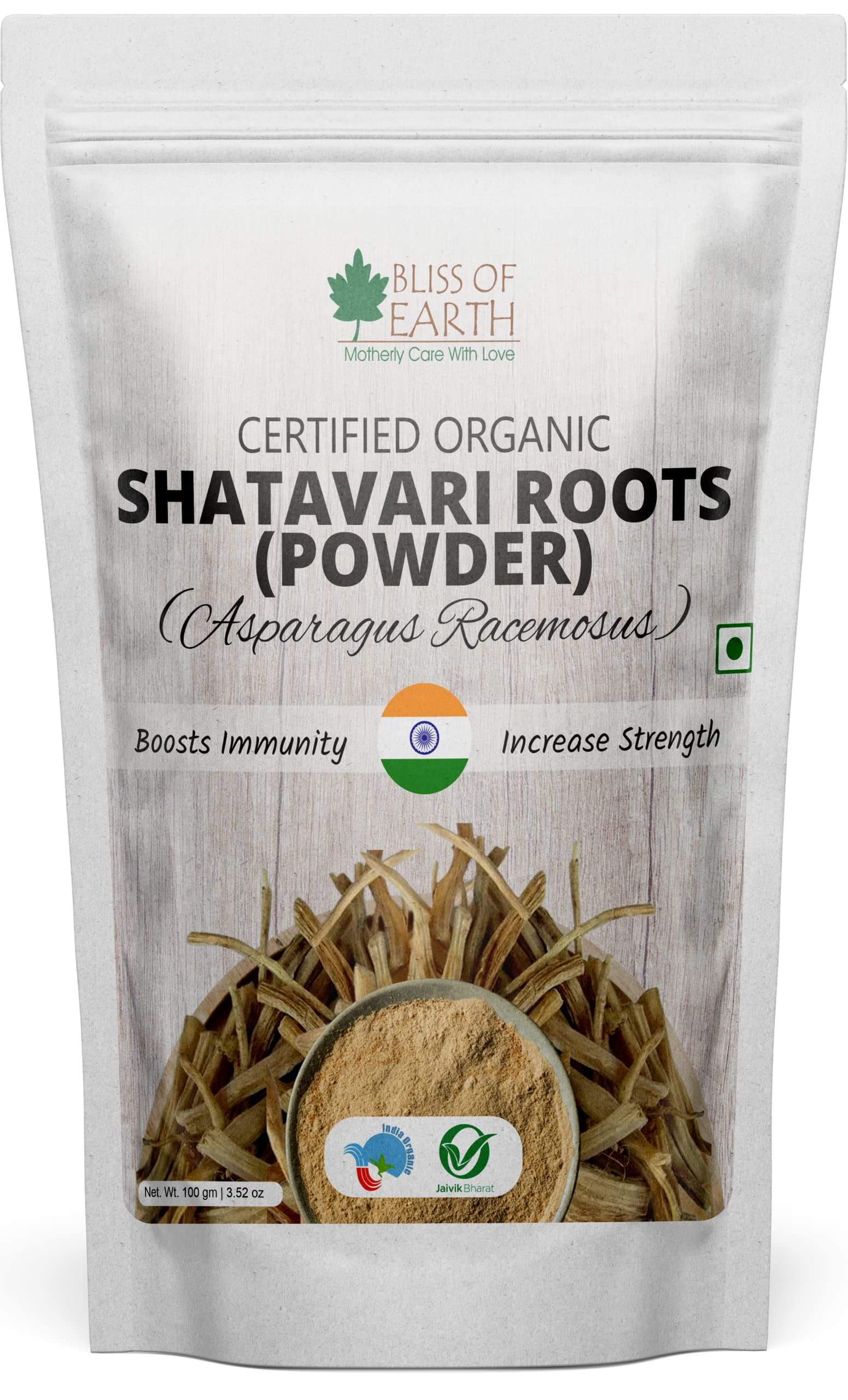 Shatavari Root Powder Organic Asparagus Racemosus Natural & Non-GMO Good for Immunity & Digestion 100gm