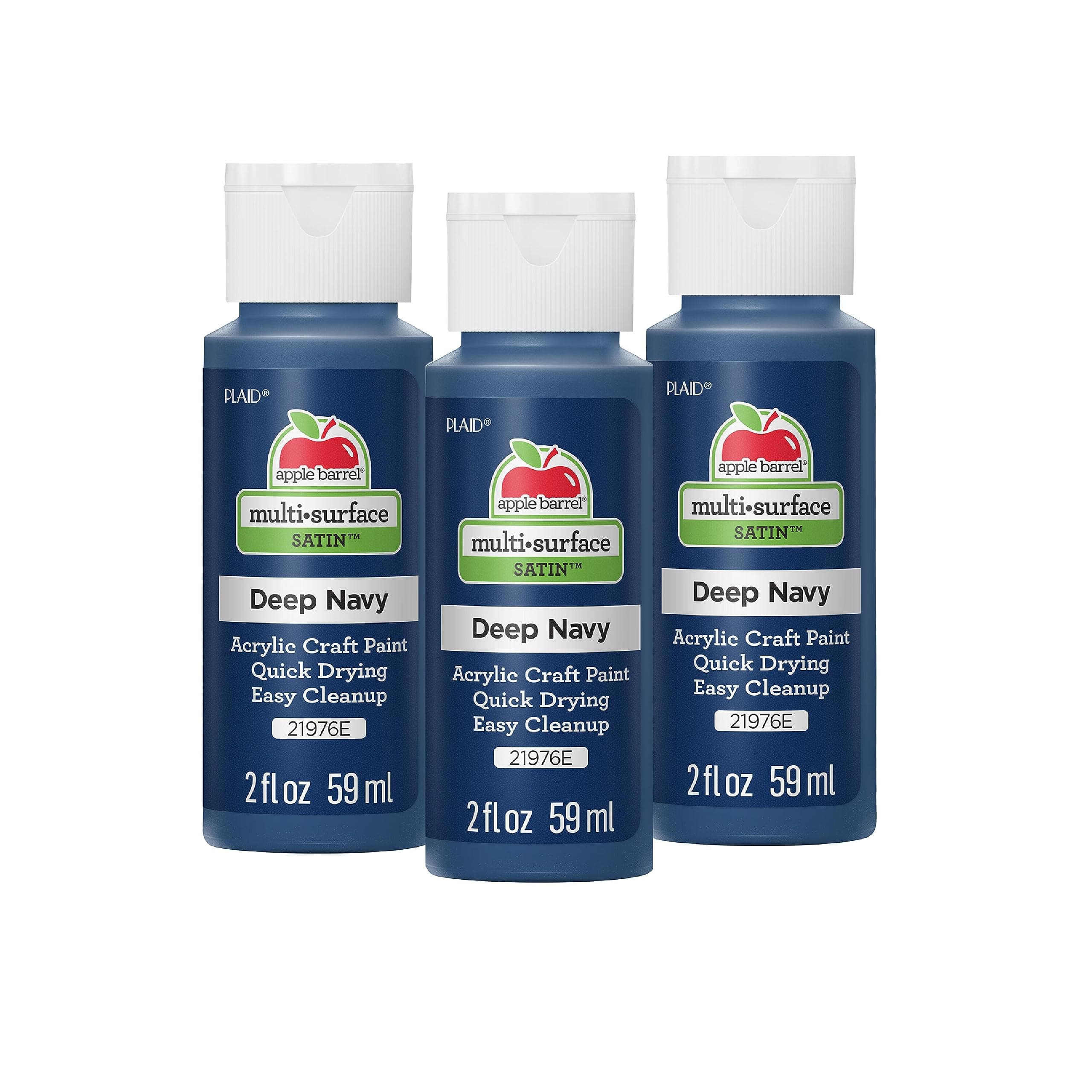 Multi Surface Acrylic Paint, 2 oz, Deep Navy 2 Fl Oz- (Pack of 3)