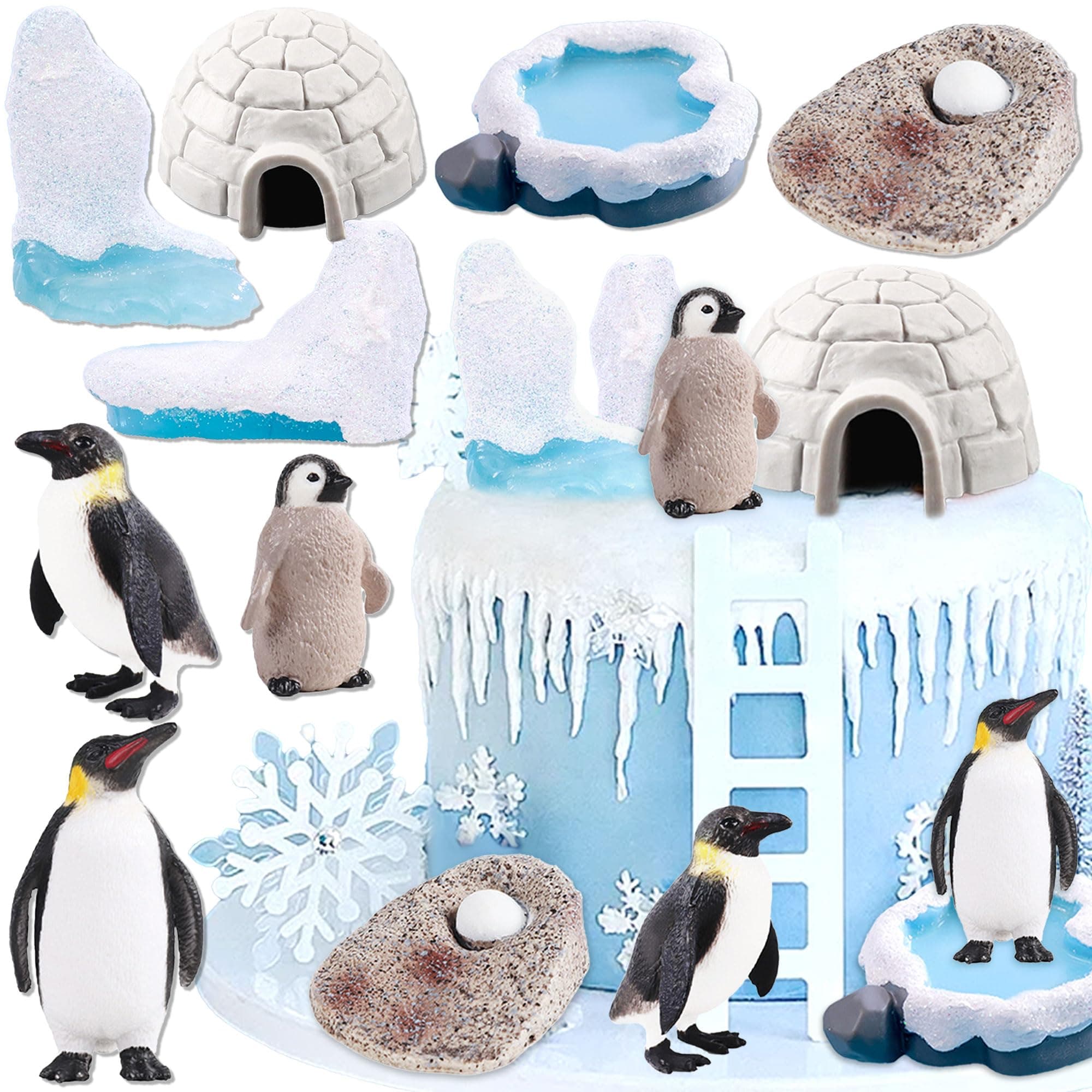 Roaring Good Time Penguin Cake Decoration Penguin Party Cake Decoration Polar Themed Birthday Party Decoration Penguin Birthday Cake Decoration