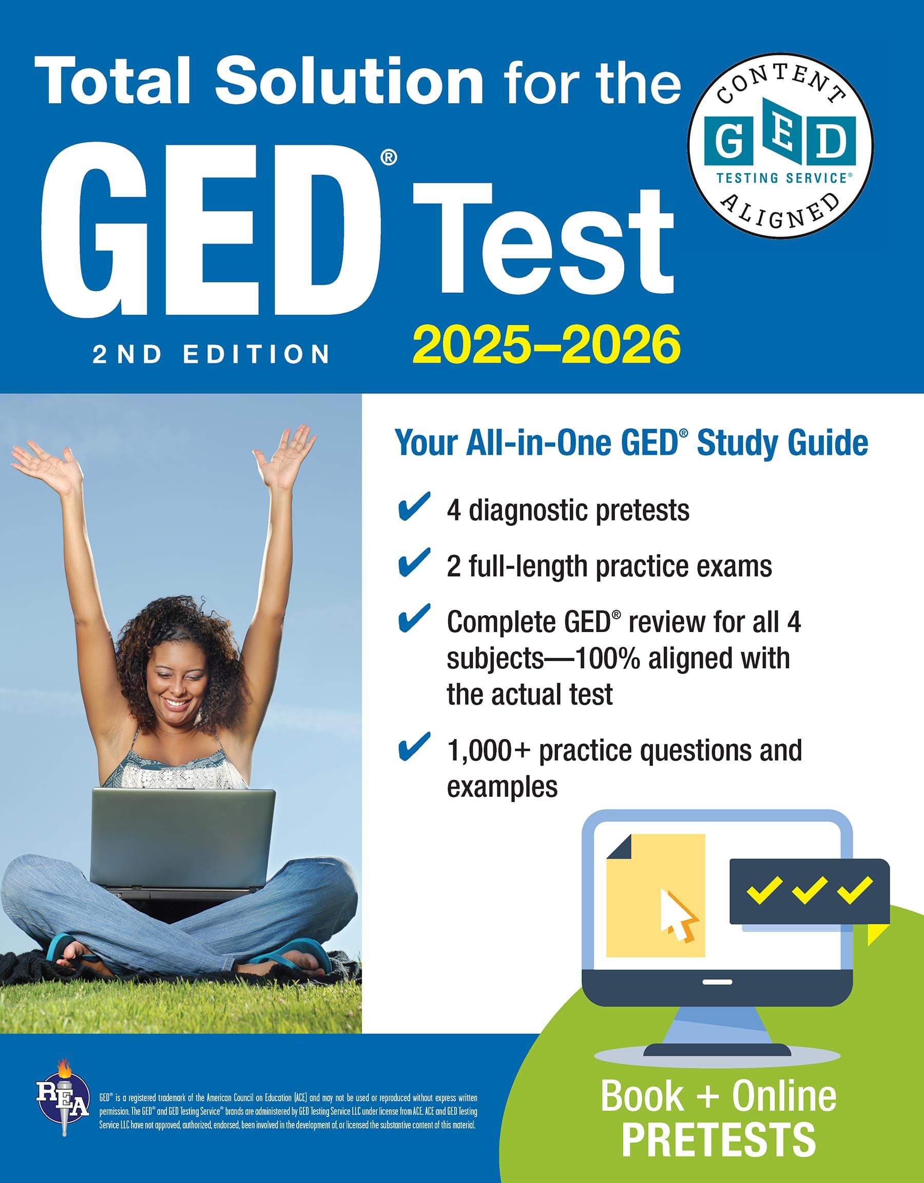 GED Total Solution, for the 2025-2026 GED Test: Certified GED Aligned Prep Paperback – Illustrated, 13 February 2017