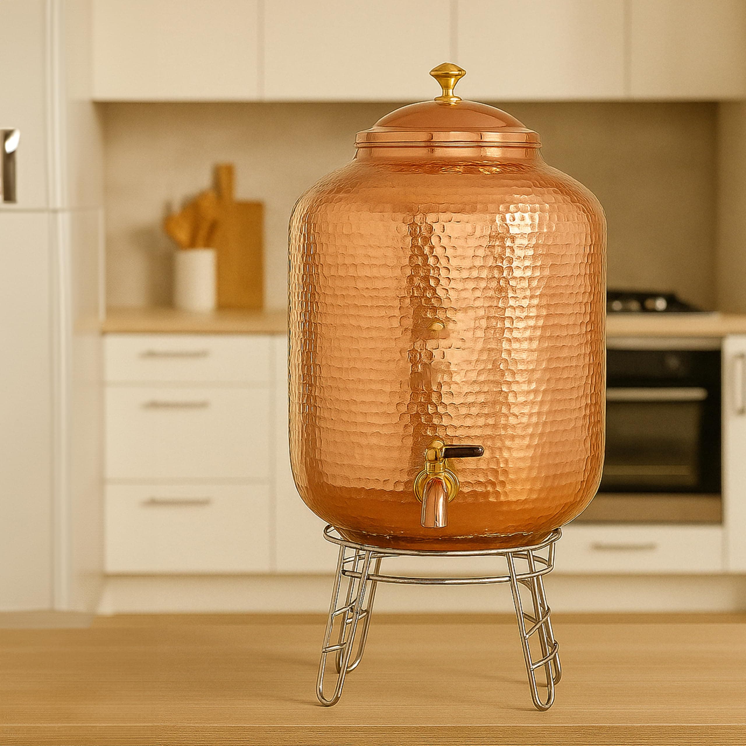 Stainless Steel Matka Stand for Water Pot, Water Dispenser Stand for Kitchen, Terracotta Water Dispenser Stand, Water Pot Rack for Kitchen,