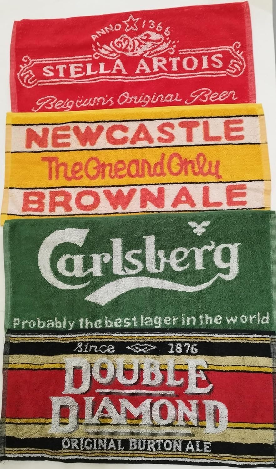 Set of 4 Assorted Bar Towels - Ales