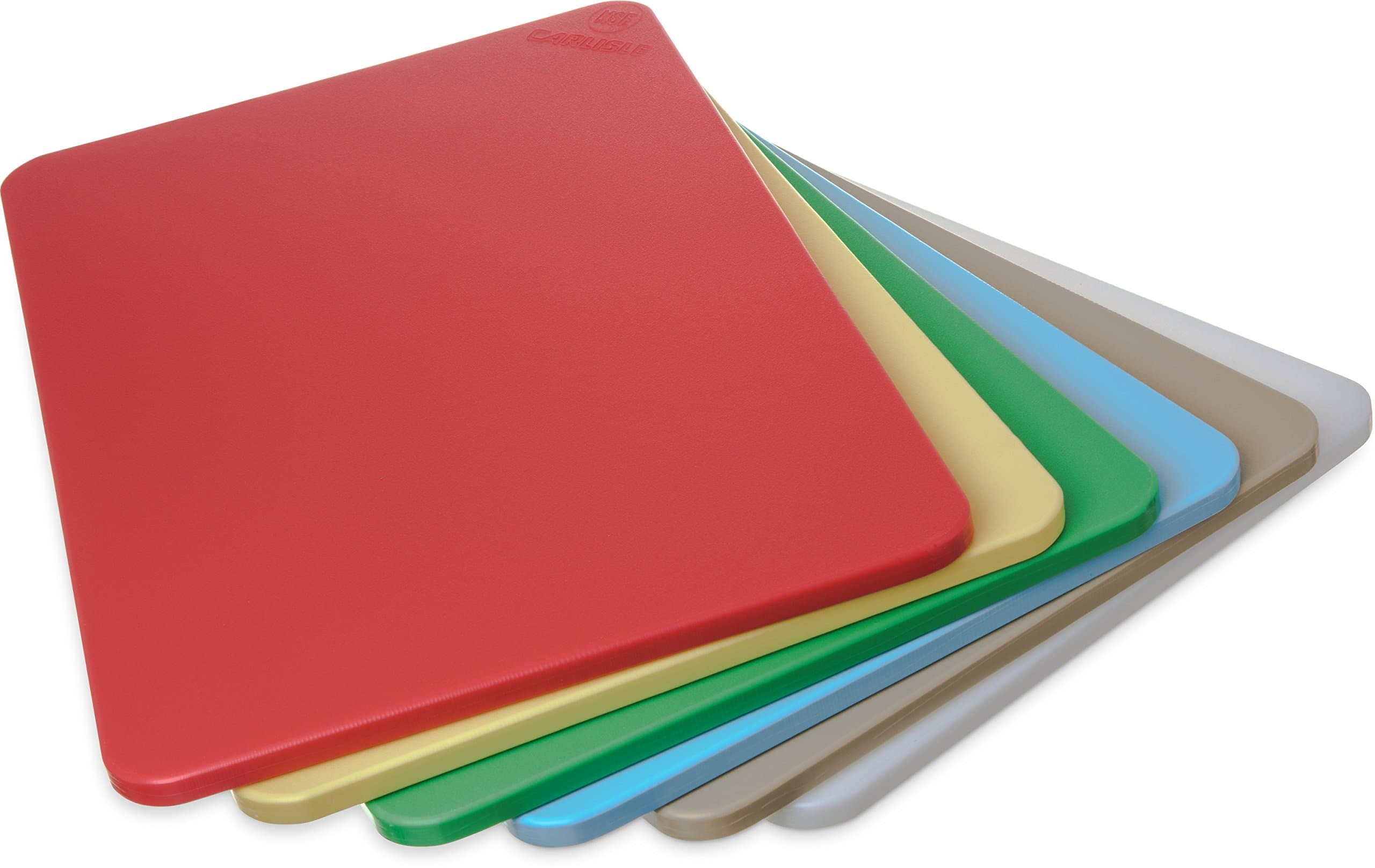 CFS 1088000 Spectrum HDPE Cutting Board Assortment Pack, 12" Length x 18" Width x 1/2" Height