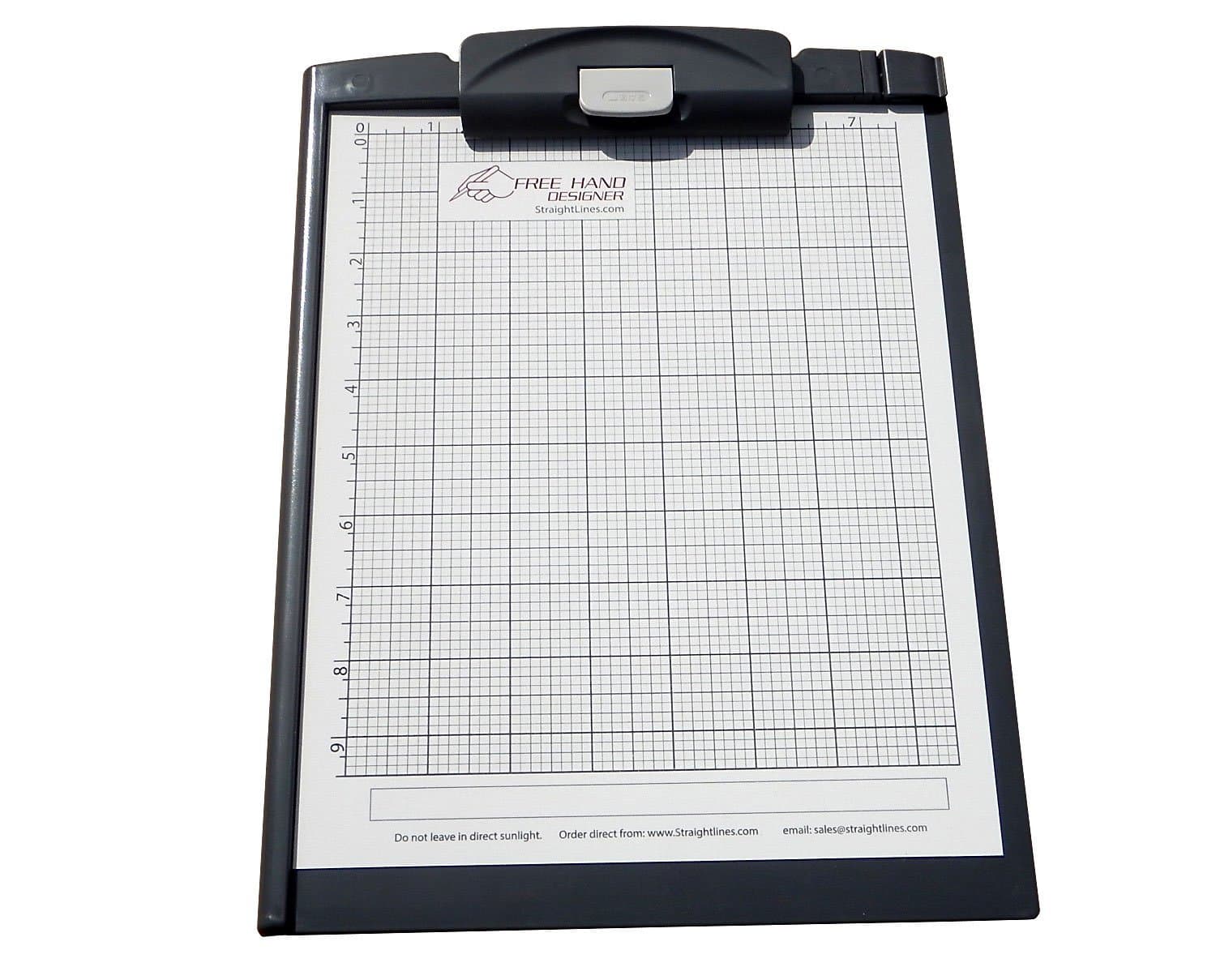 Letter Size Freehand Designer Clipboard. Draw Perfect Straight Lines Totally Freehand. Ideal for Quick and Neat on-site surveys and Plans. Compatible with 81/2” x 11”.