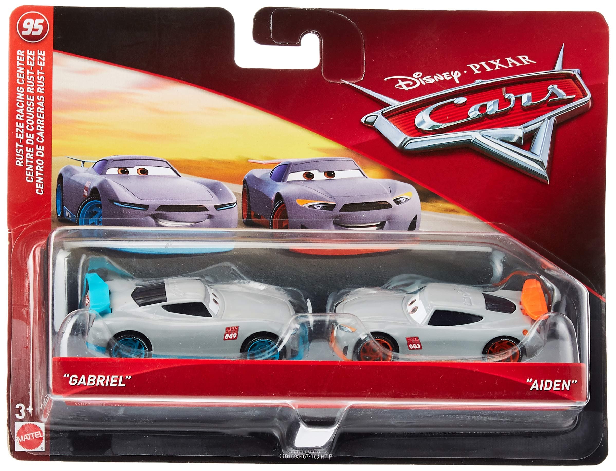 DisneyCars Toys Character Car Trainee #49 & Trainee #3 Vehicle, 2 Pack