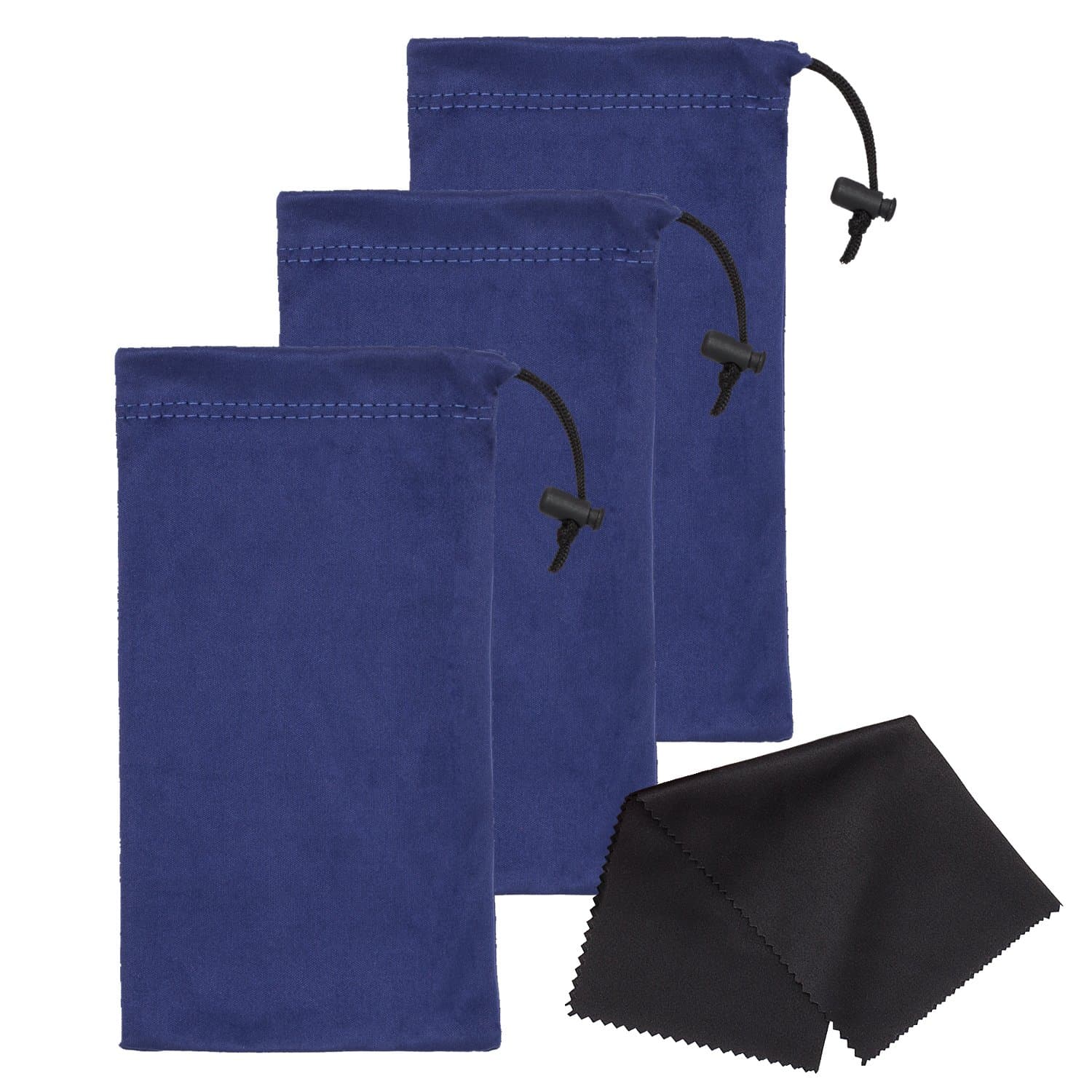 MamlynPremium Quality Microfiber Sunglasses Pouch With Spring Fastener