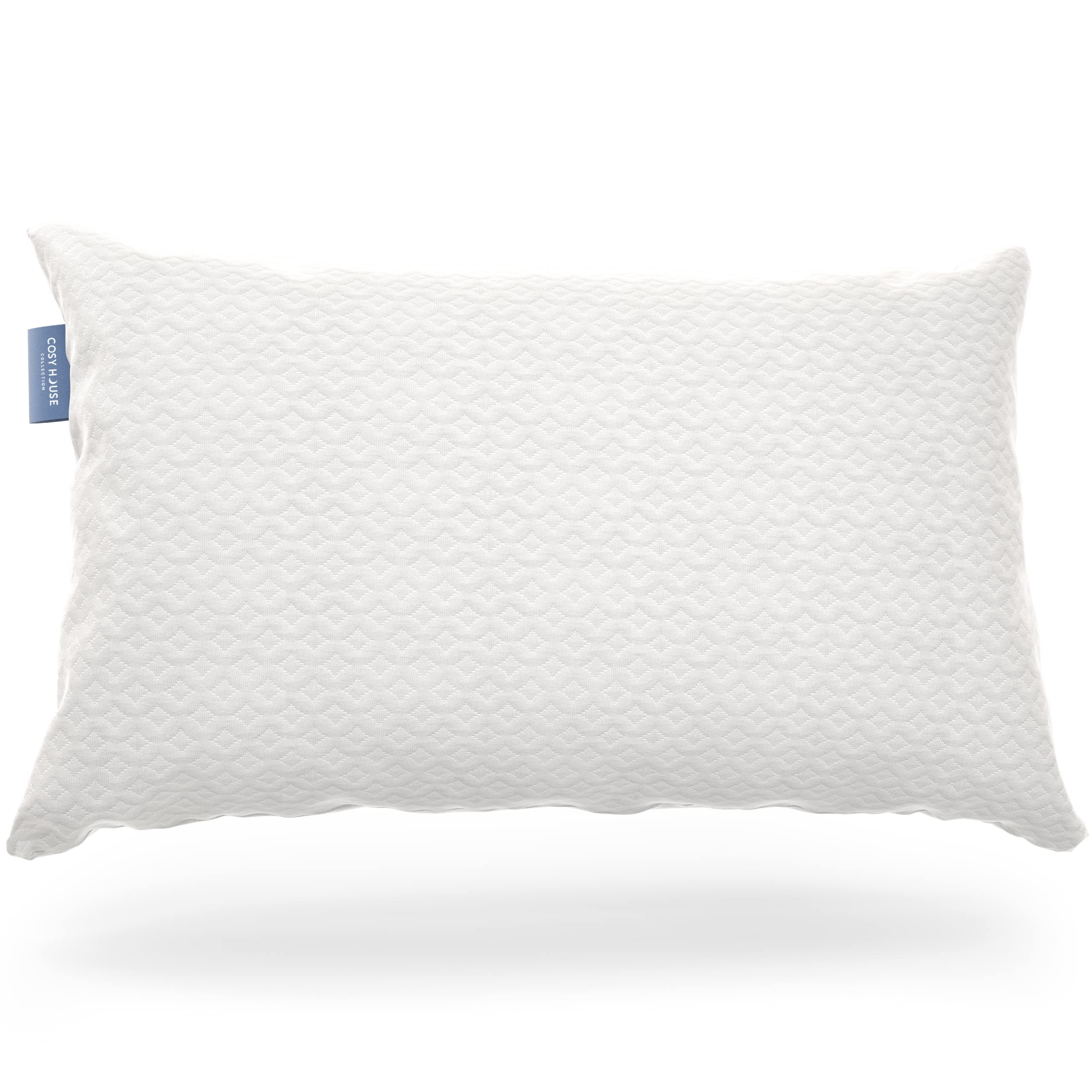 Luxury Bamboo Viscose Shredded Memory Foam Pillow - Adjustable & Removable Fill - Soft, Cool & Breathable Cover with Zipper Closure for Side, Back, & Stomach Sleepers (Queen)