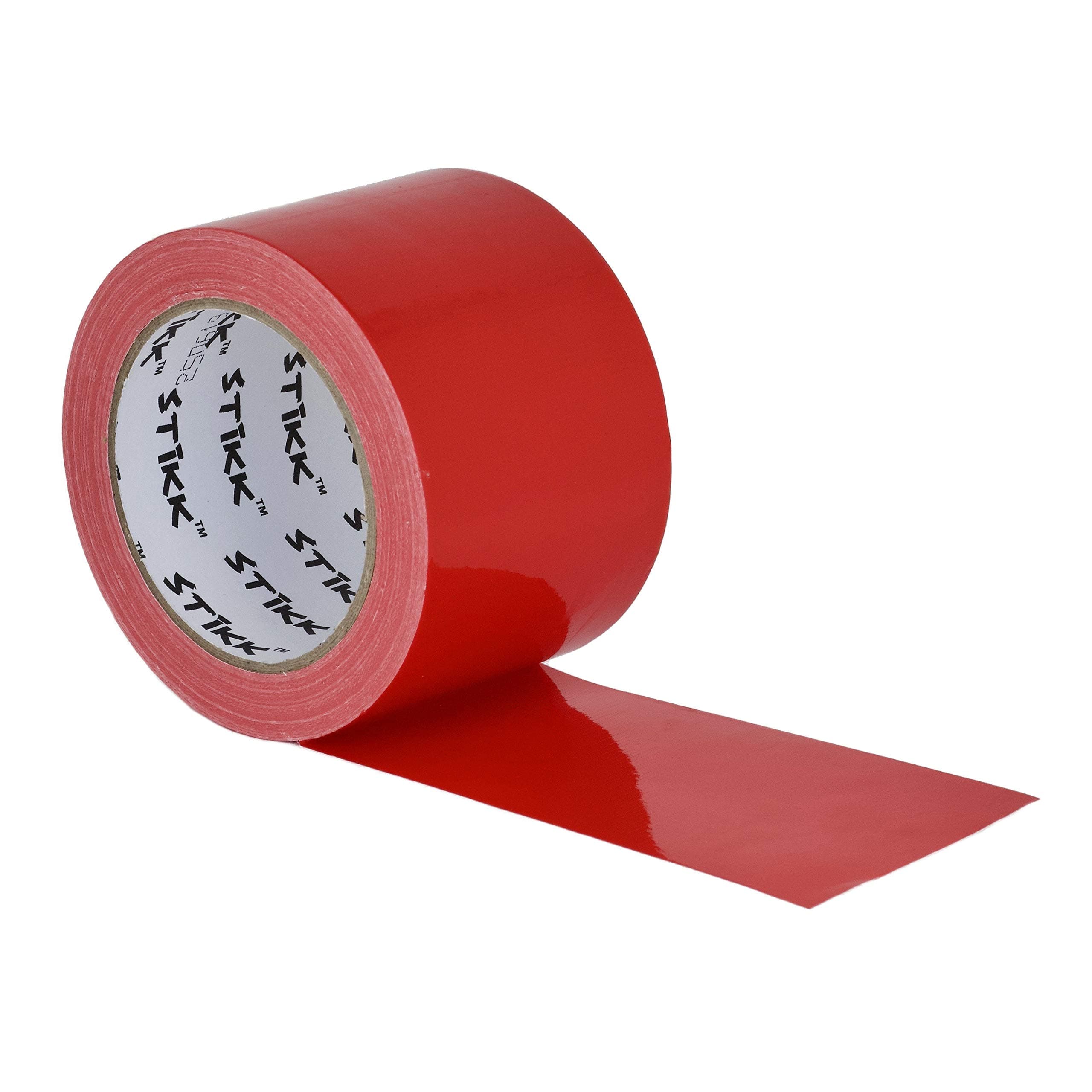 STIKK Duct Tape - Red Duck Tape - 3 inch x 25 Yards - Heavy Duty Tape for Repairs, Household Projects - for Commercial HVAC and Construction - Effective Heavy Duty Waterproof Duct Tape