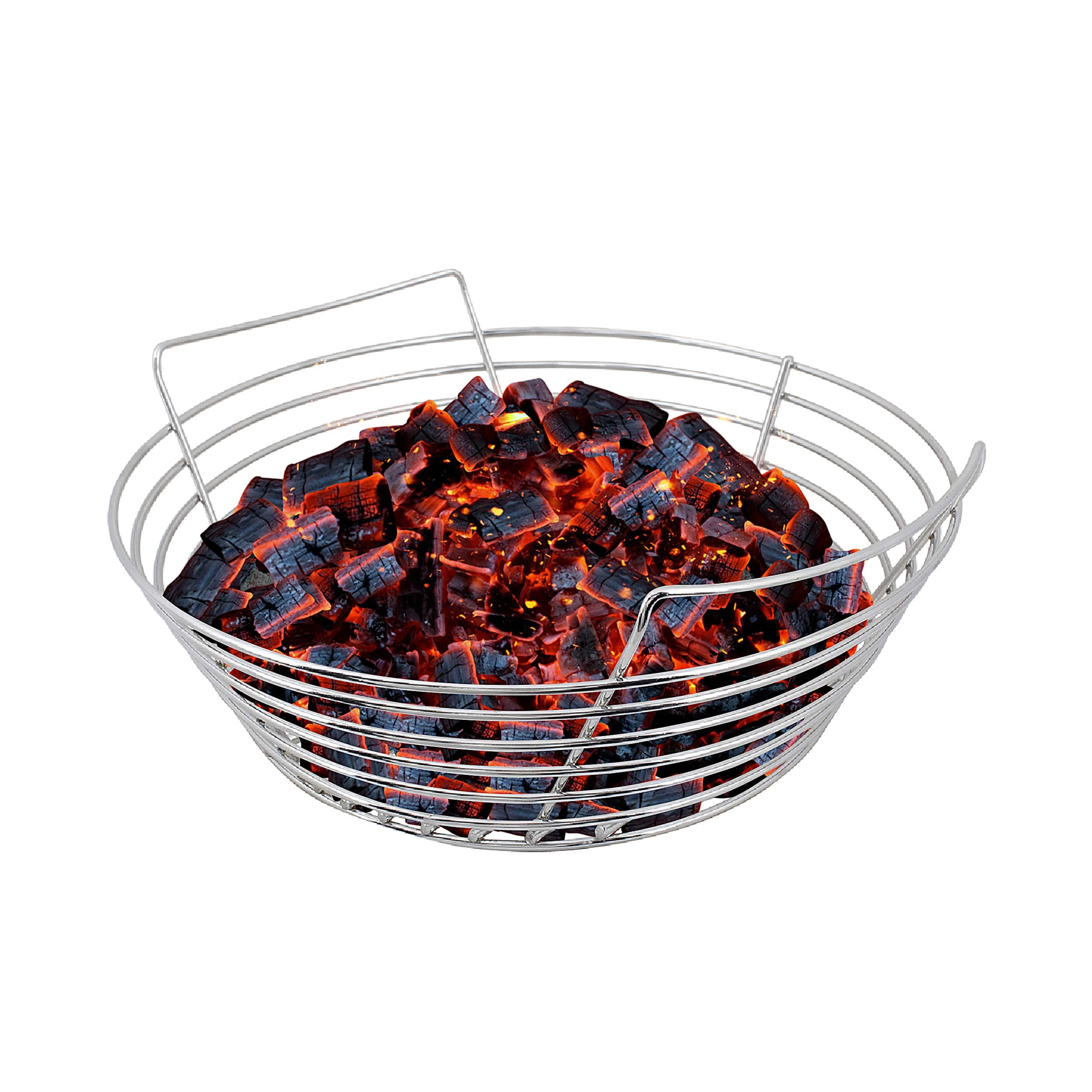 Kick Ash Basket Stainless Steel Charcoal Ash Basket, Fits Vision, Pit Boss, Kong, and Louisiana Kamado Grills - Designed in Wisconsin
