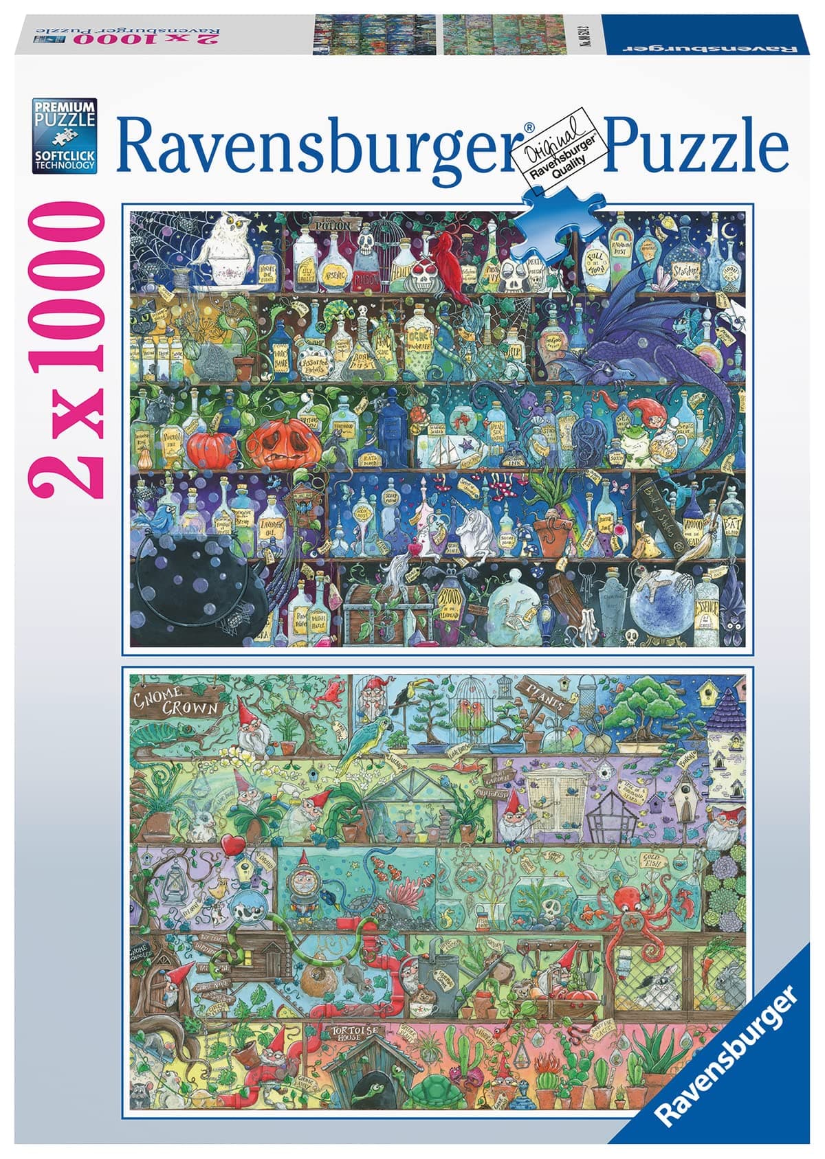 Ravensburger Zoe Sadler Shelves 2x 1000 Piece Jigsaw Puzzles for Adults and Kids Age 14 Years Up [Amazon Exclusive]