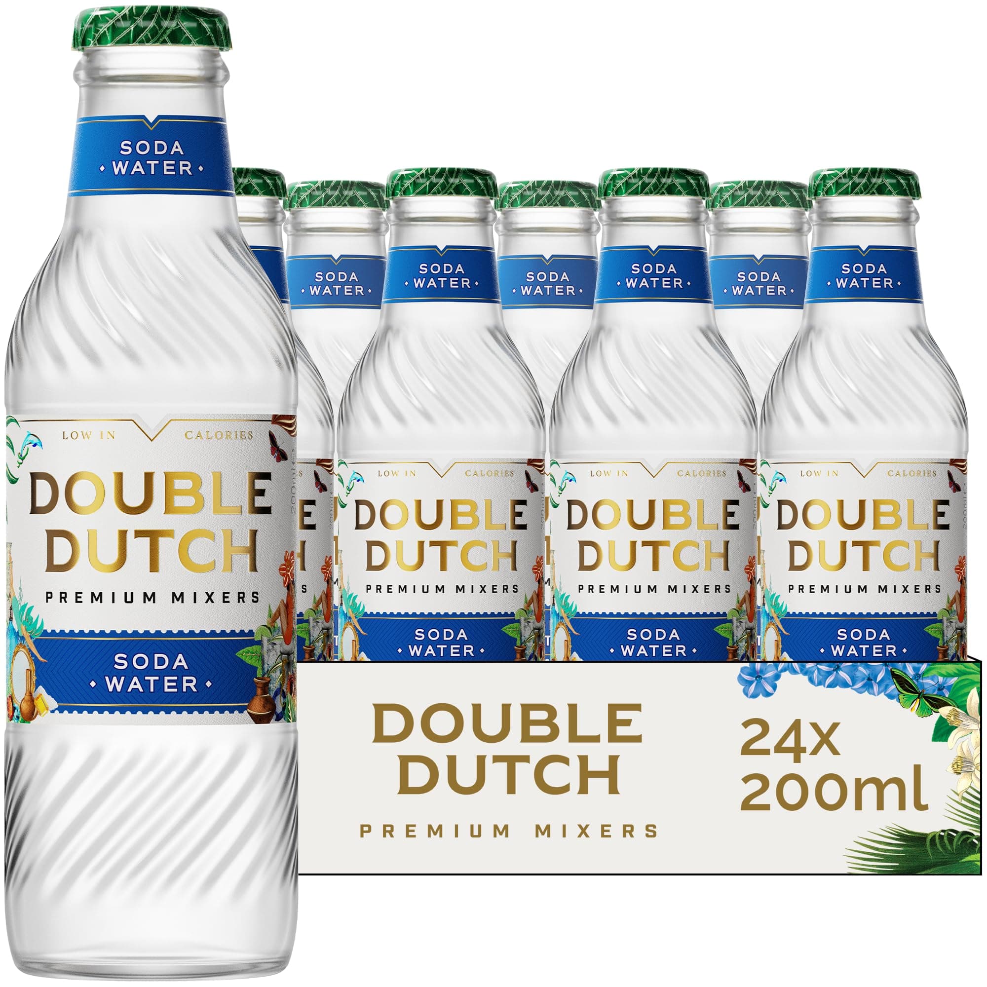 – Soda Water | Lightly Flavoured Premium Soda Water | Gluten Free, Vegan Friendly Refreshing Soft Drink & Mixer | 24 x 200ml Bottles