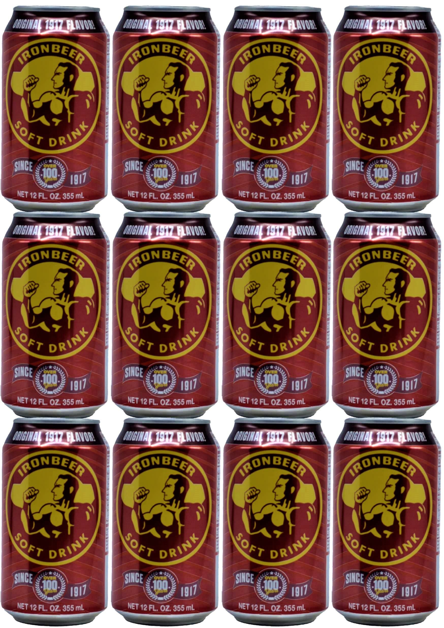 (12 Pack Bundle) of Ironbeer, one of Cuba's Favorite Soda Beverages | A Soft Drink Package Bundle That's Great With Any Care Package | If You like Dr.Pepper or Cream Soda, U Will Love This One | 12