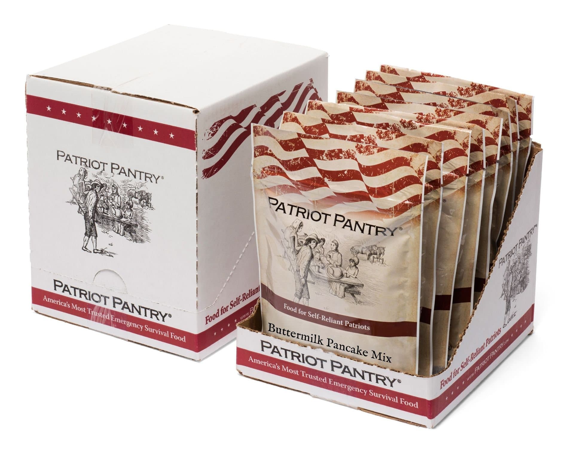 Buttermilk Pancake Mix Case Pack (48 Servings, 8 pk.) Bulk Emergency Food in Convenient Case Packs, Up to 25-Year Shelf Life, Filling