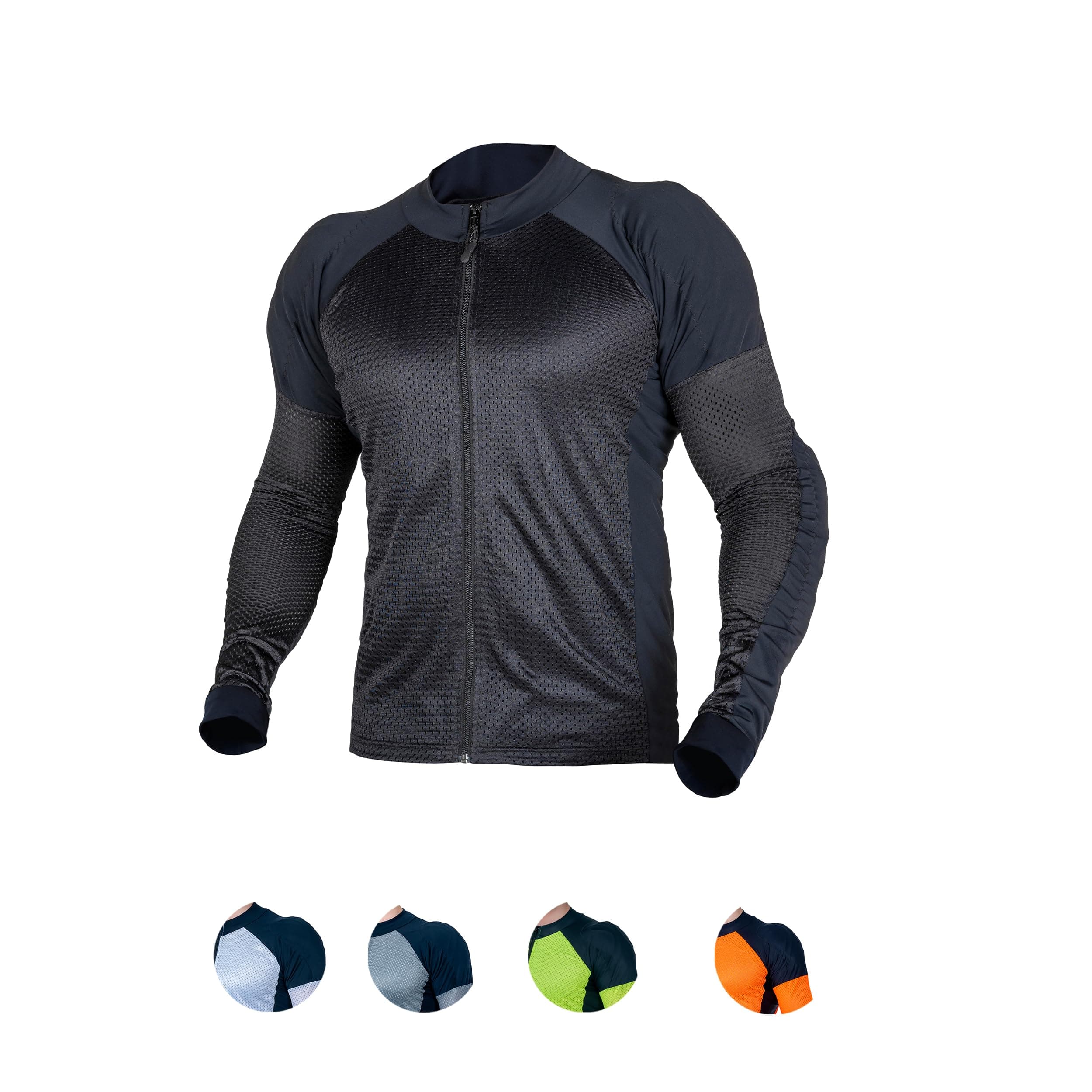 WICKED STOCK Mesh Armored Motorcycle Shirt - CE Level 2 Unisex Motorcycle Protective Shirt for Summer with Removable Padding