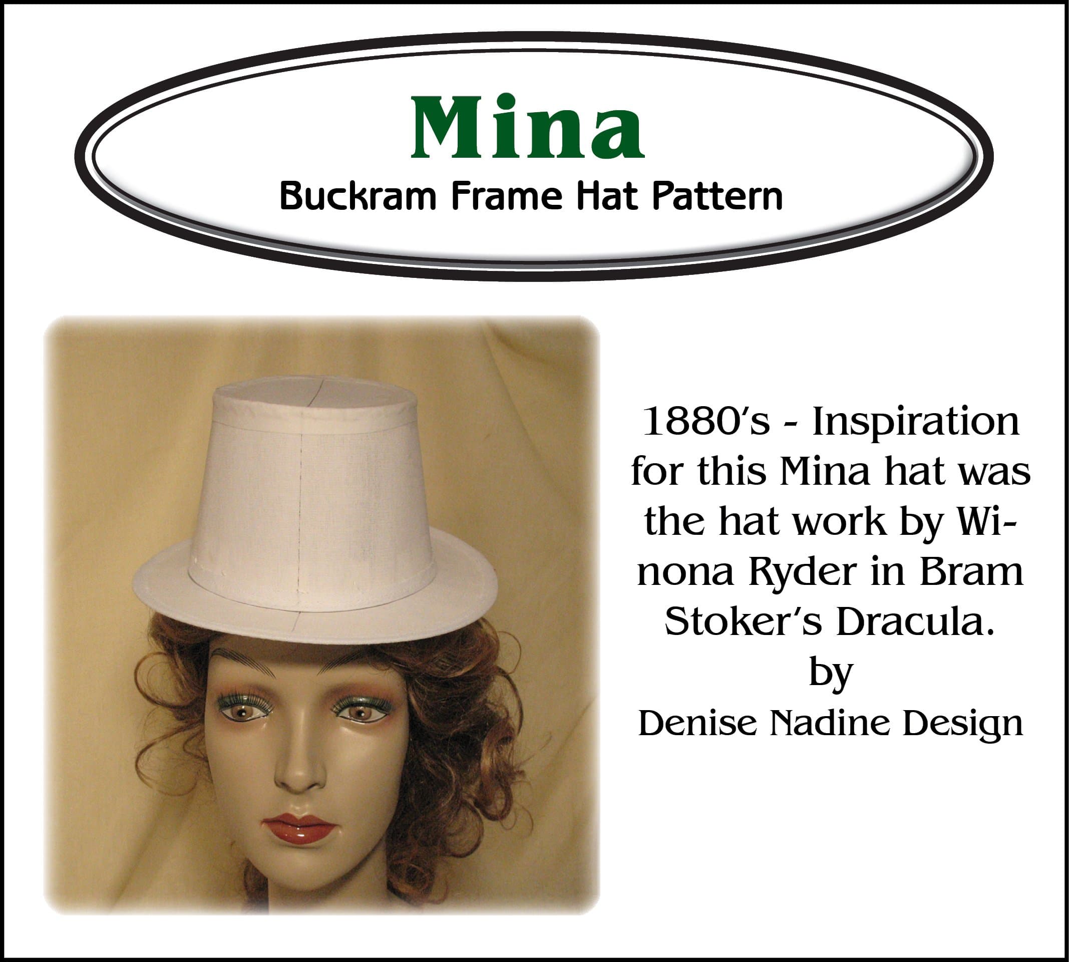 Sewing Pattern - Mina's Hat Pattern - Victorian Era or Steampunk Inspired