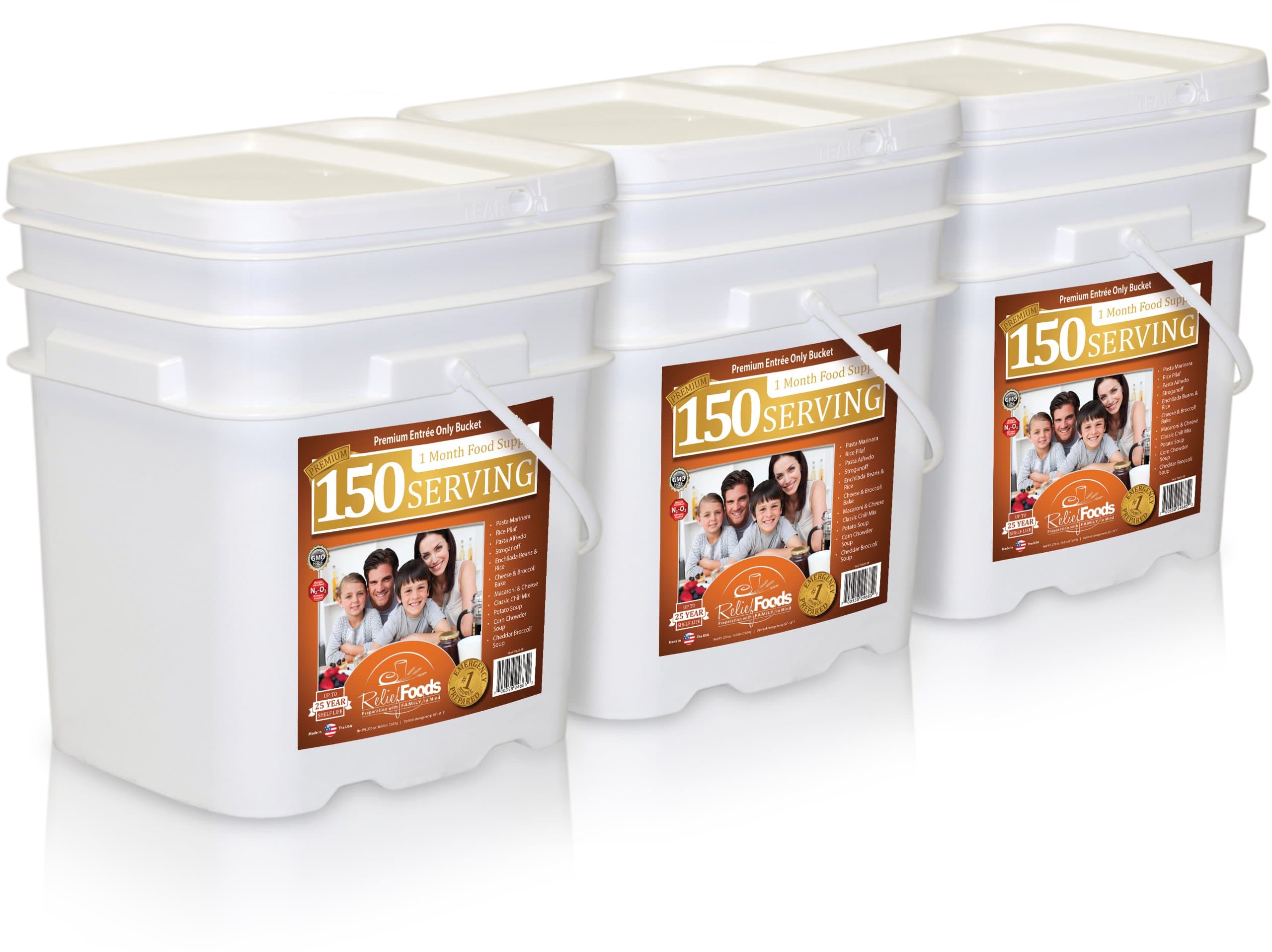 Premium 3 Month All Entree Emergency Food Supply Bucket (450-Serving)