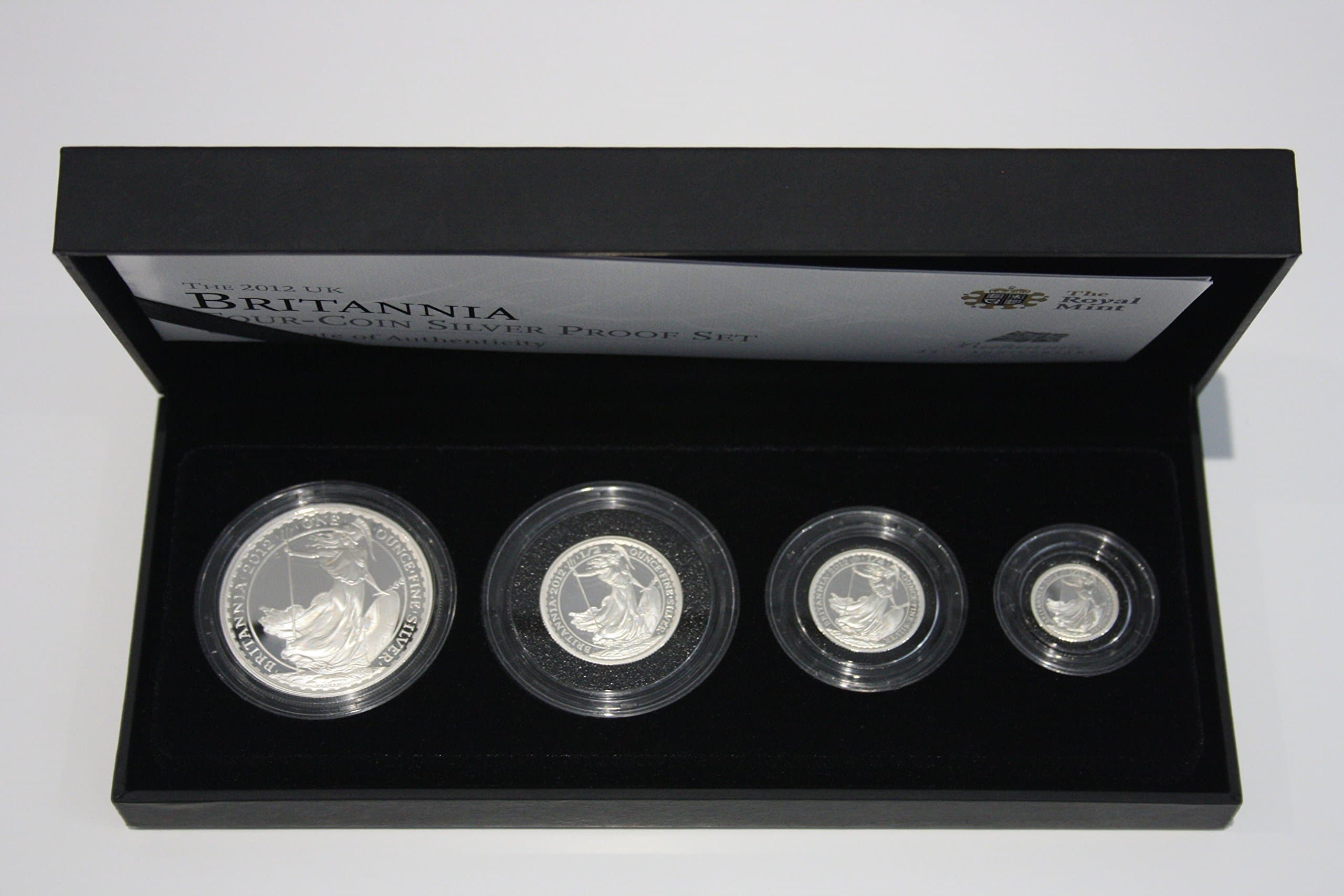 2012 Royal Mint Britannia Silver Proof 4 Coin Set