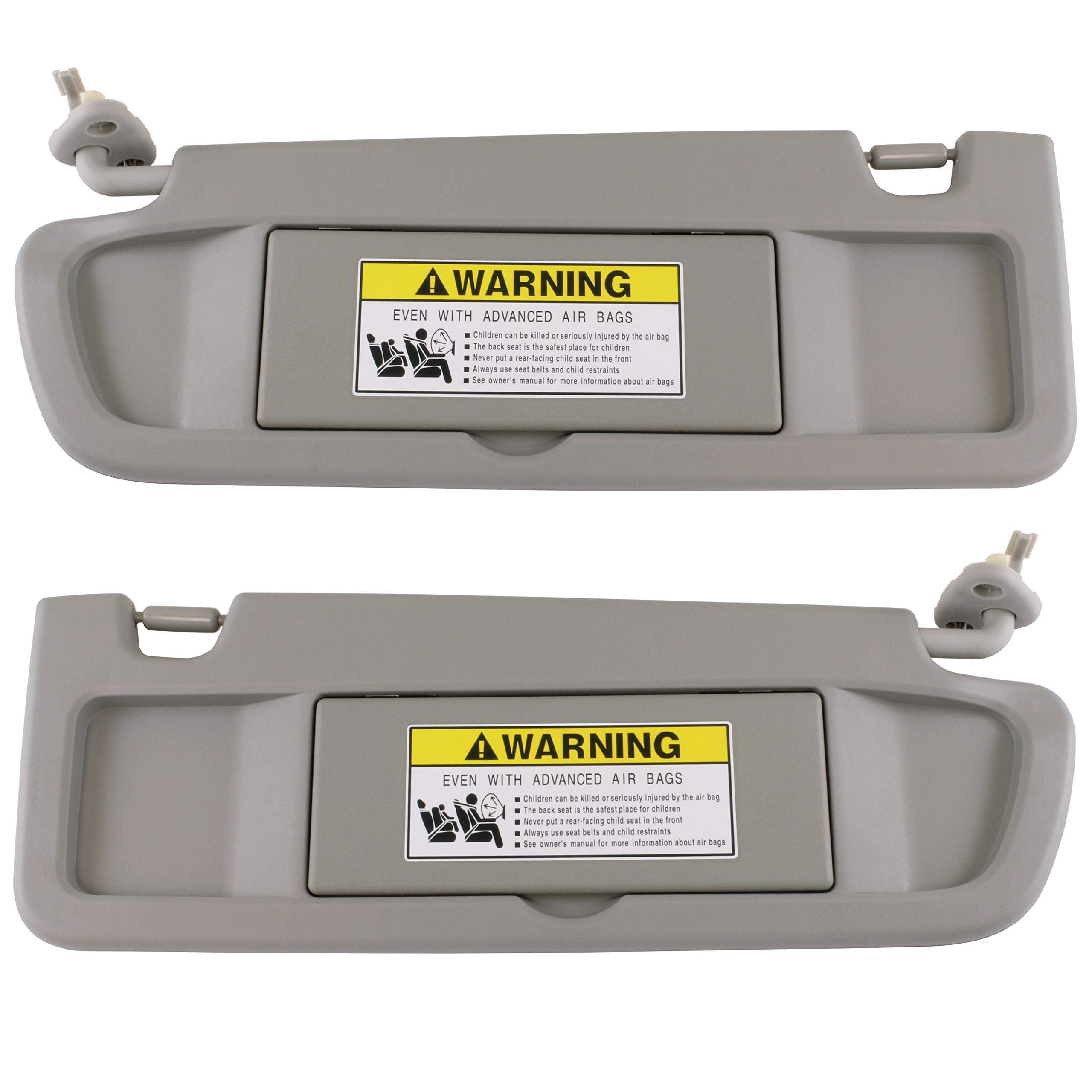 IAMAUTO 70594 Left Driver and Right Passenger Side Clear Gray Sun Visors Pair for Honda Civic 2006 2007 2008 (Pair, Clear Gray)