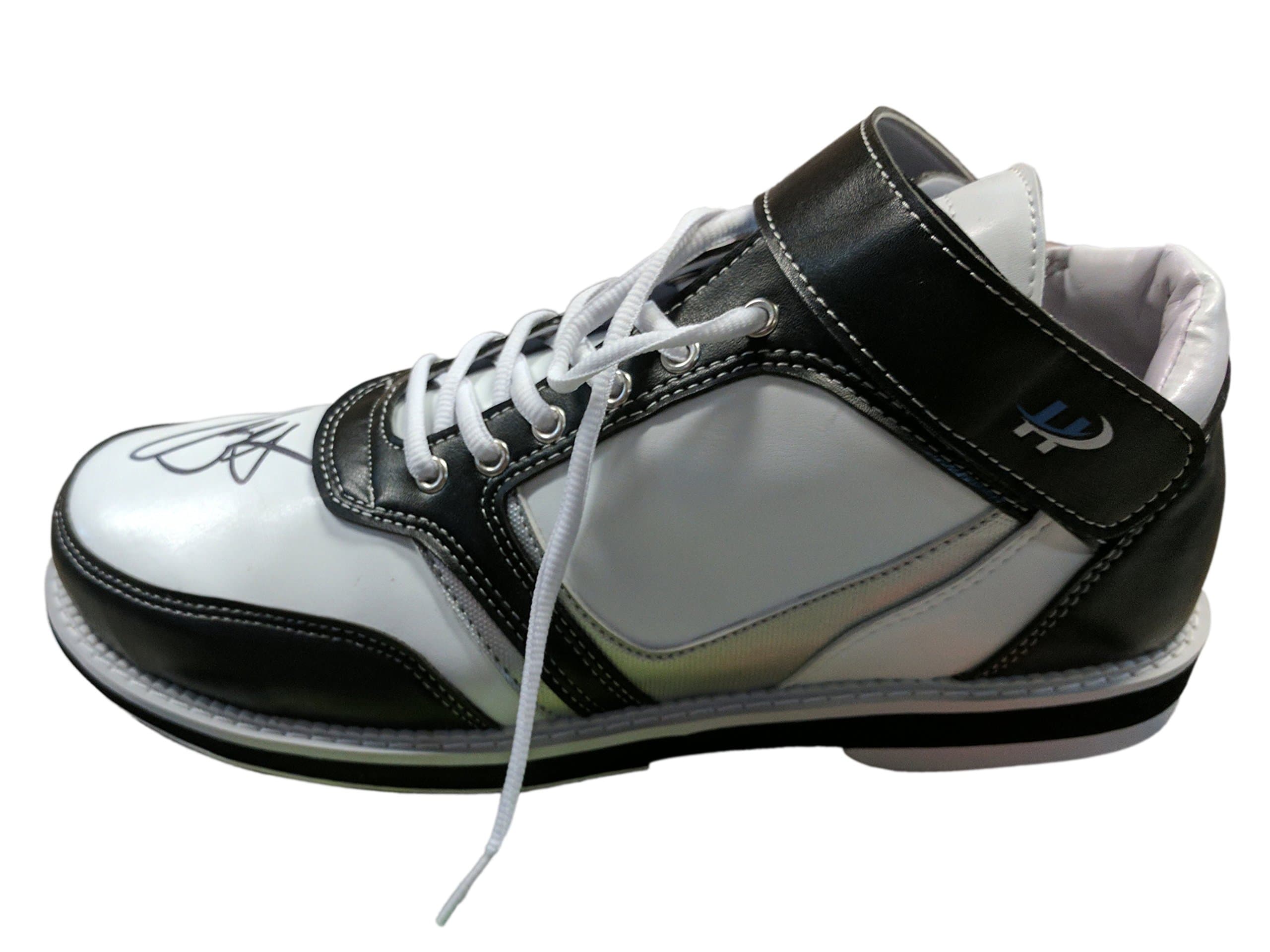 Men's High Top Multicolor Bowling Shoes for Left and Right Handed Bowler, Unique Style Classic Design, Soft, Light Weight Sole - Right Handed | Black/White/Silver