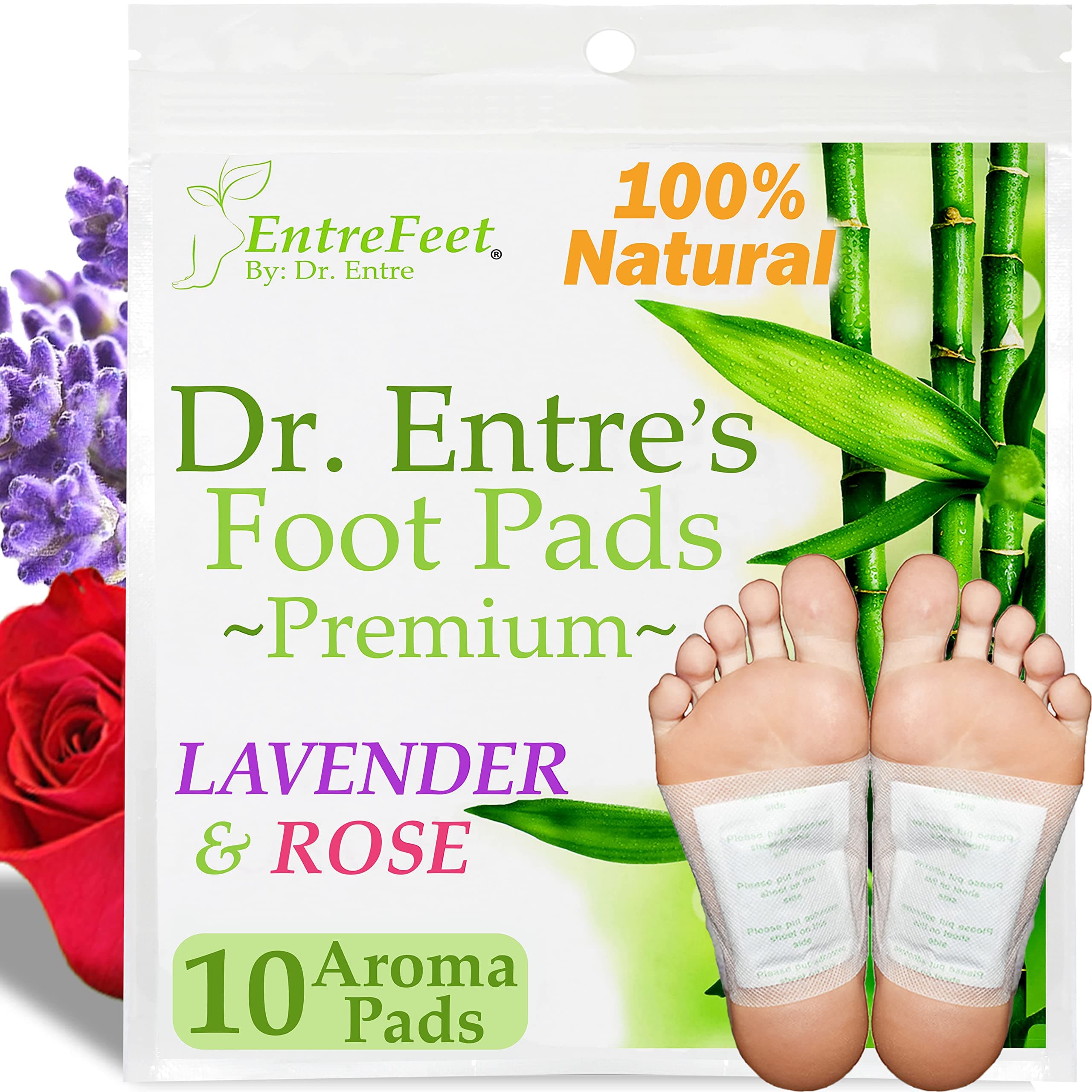 Dr. Entre's Premium All-Natural Aromatherapy Foot Pads+Adhesive Sheets - Pain Relief - Sleep Aid - Cleanse - FDA Certified - Utmost Foot Care - 2017 New(10)