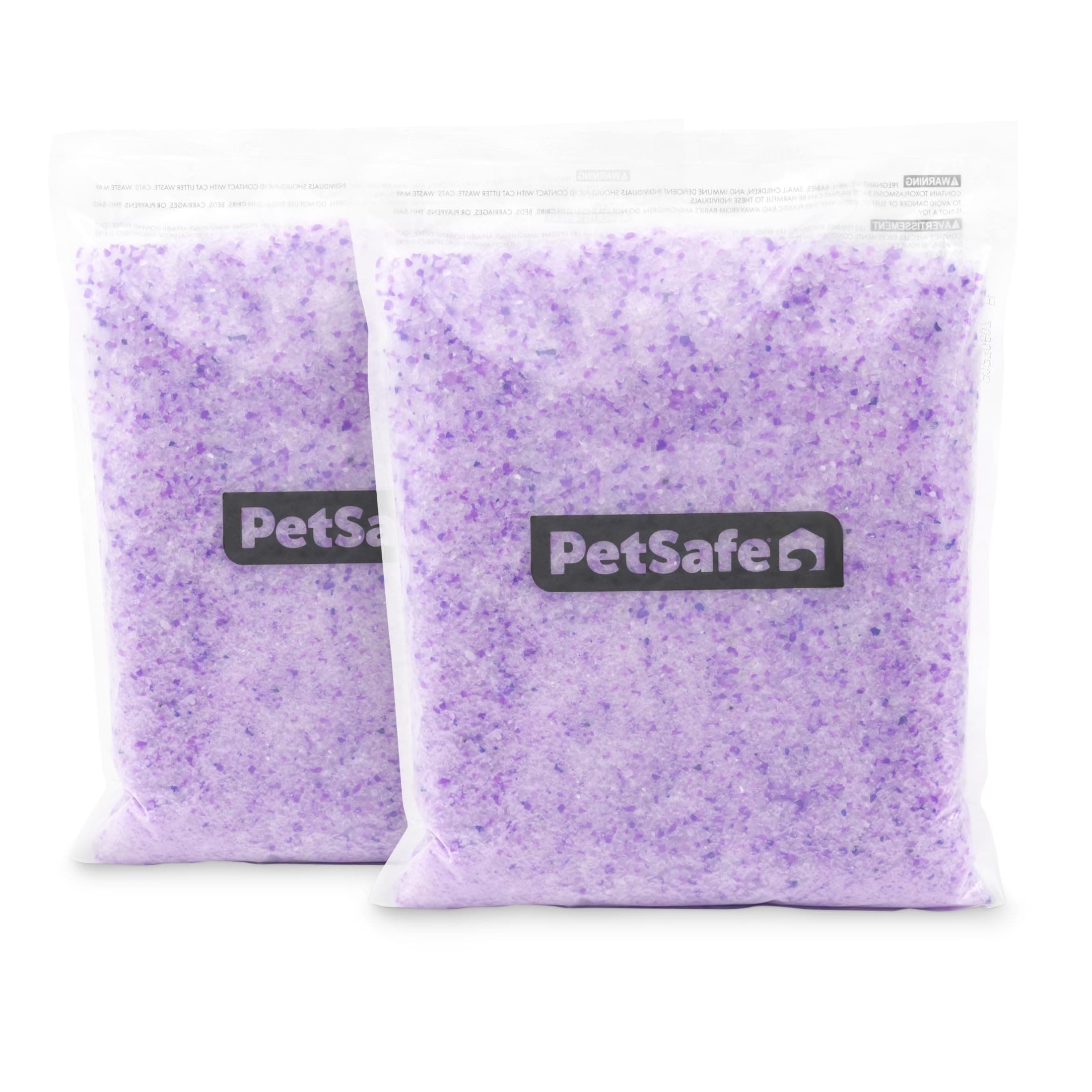 PetSafe ScoopFree Premium Crystal Cat Litter - Outperforms Clay Litter - Refill Packs - Reusable Tray Compatible - Lavender Scent - 4.3 lb Bags - 2 Pack