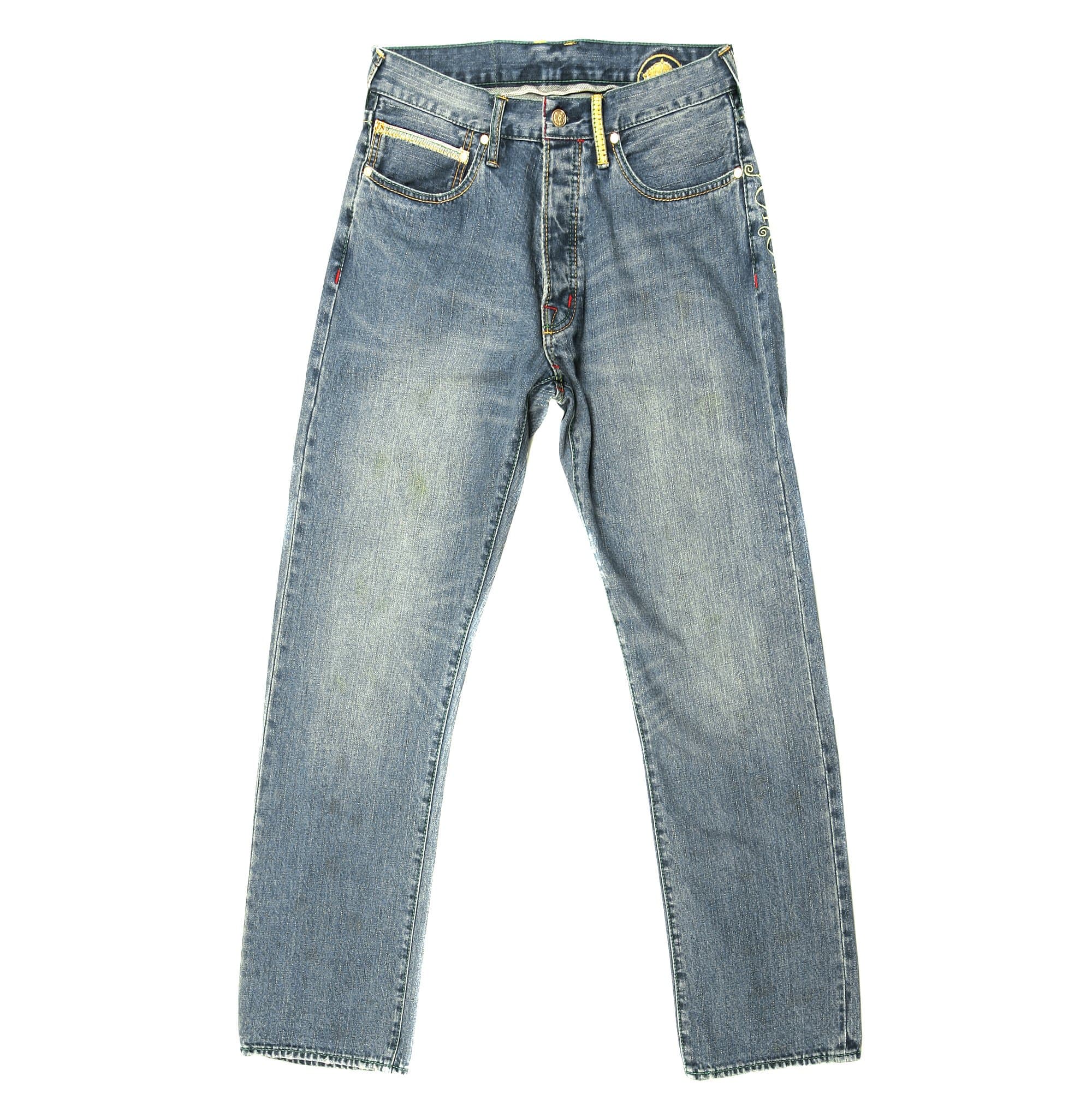 Yoropiko Jeans Stone wash Vintage Selvedge Denim Jean YORO9085