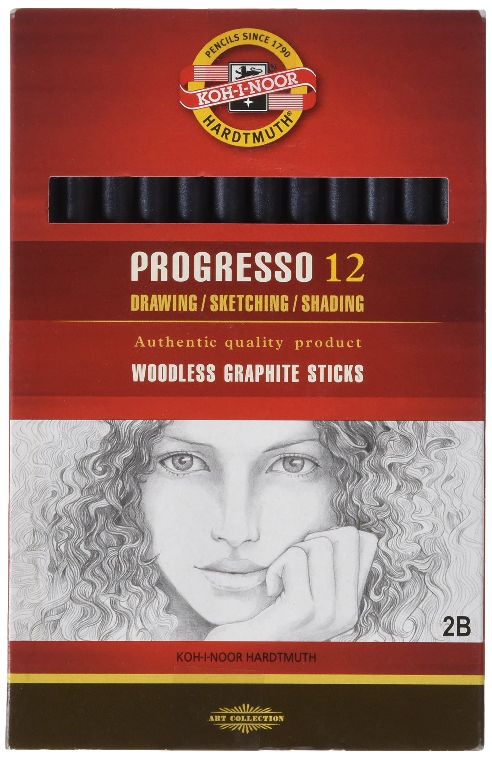 Koh-I-NoorProgresso 2B Woodless Graphite Pencil (Box of 12)