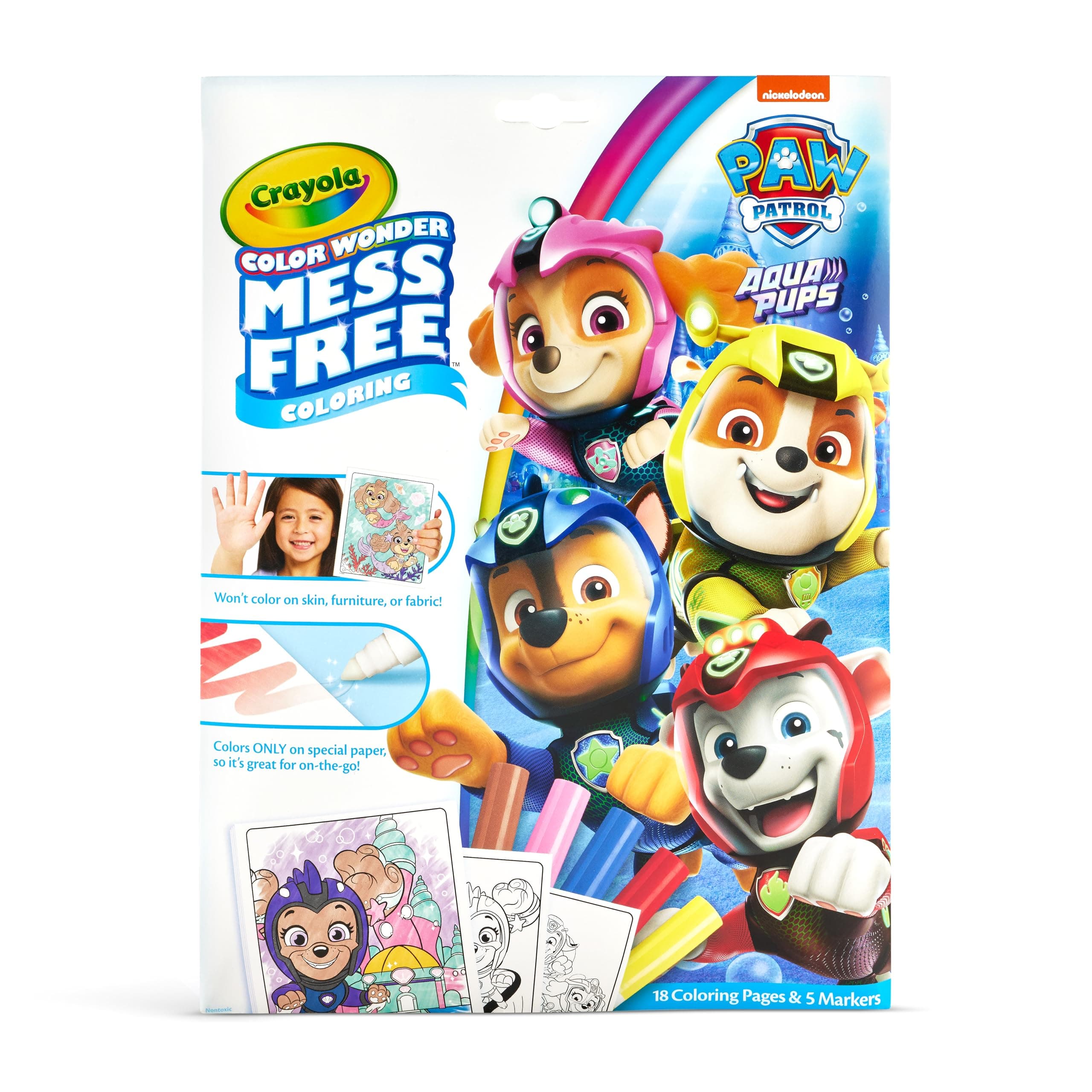 Paw Patrol Color Wonder, Mess Free Coloring Pages & Markers, Styles May Vary, Gift