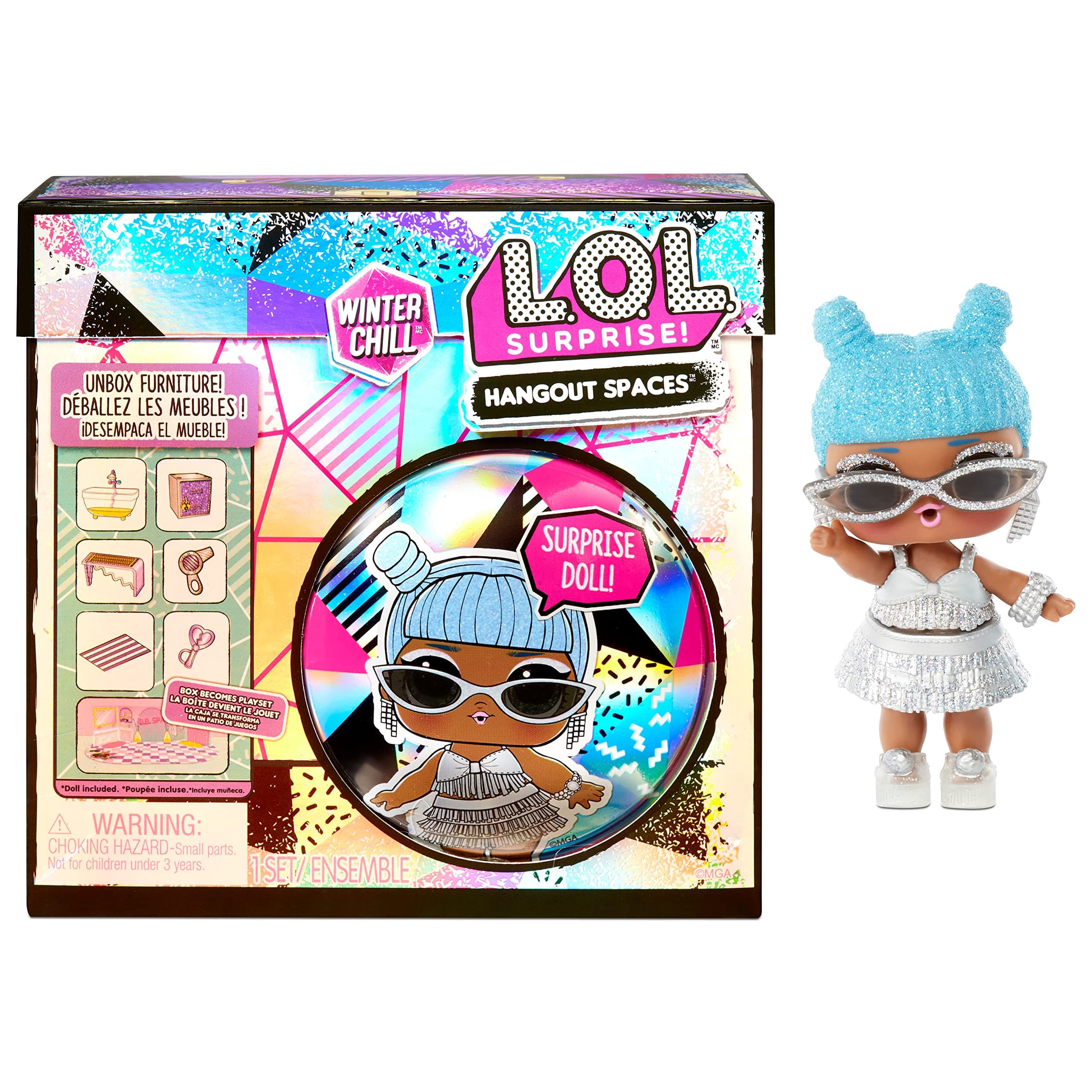 L.O.L. Surprise Winter Chill Spaces Playset with Doll- Ice
