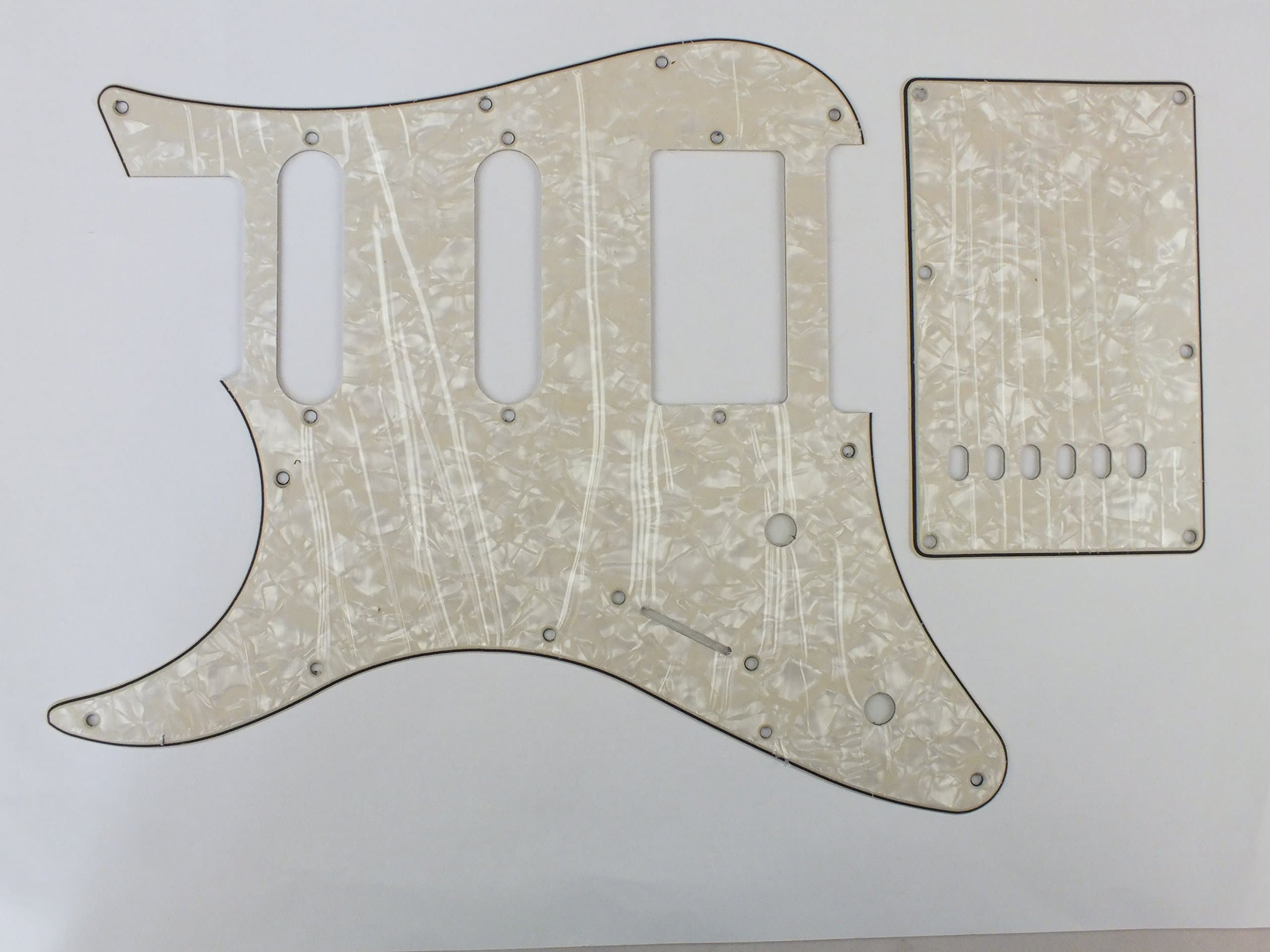 Left Handed HSS Scratch Plate Pickguard SET for YAMAHA Pacifica 112 (AGED PEARL)