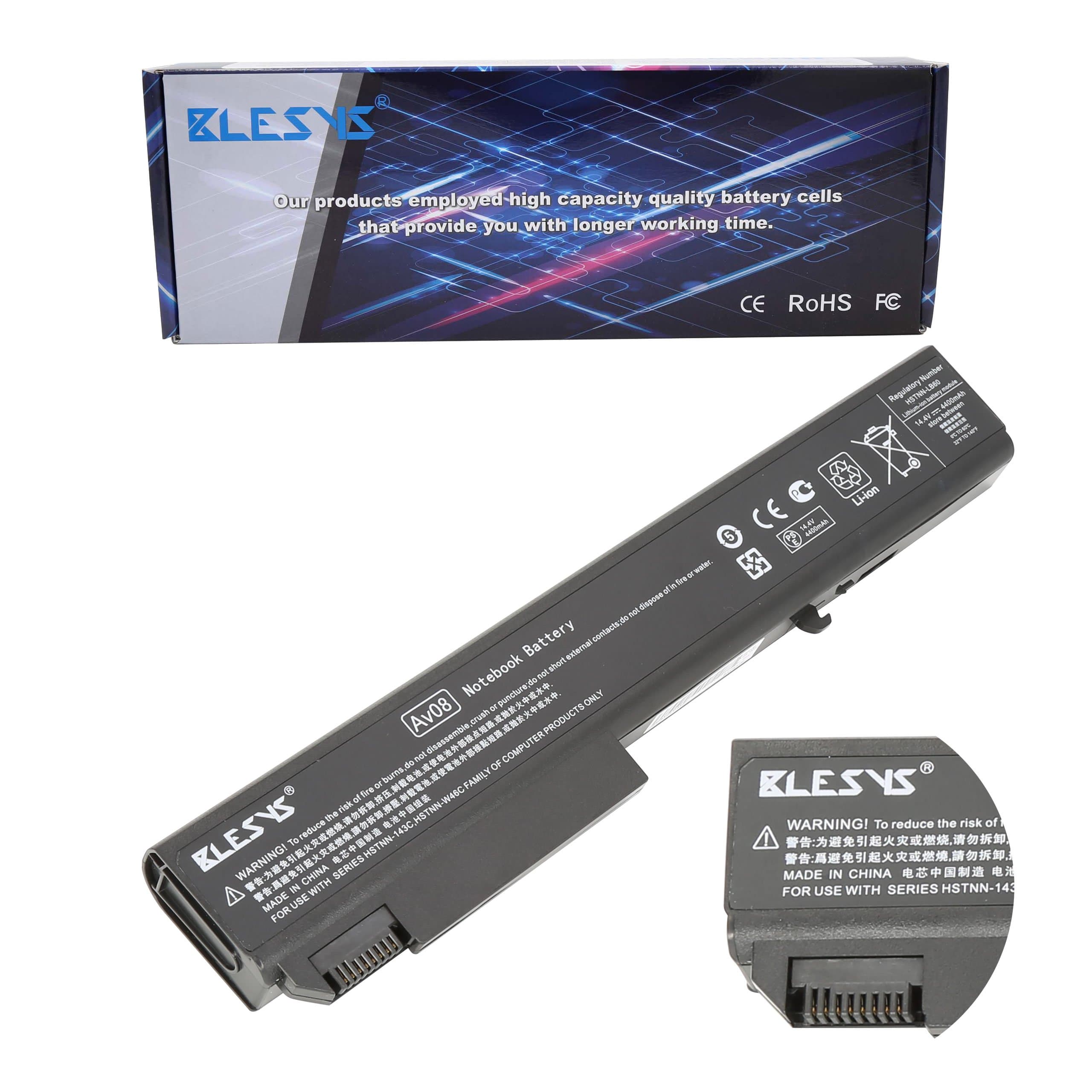 BLESYS8 Cell AV08 Battery HSTNN-LB60 HSTNN-OB60 HSTNN-XB60 KU533AA Compatible with Laptop battery for HP EliteBook 8530P 8530W 8540W 8540P 8730P 8730W 8740W 484788-001 493976-001