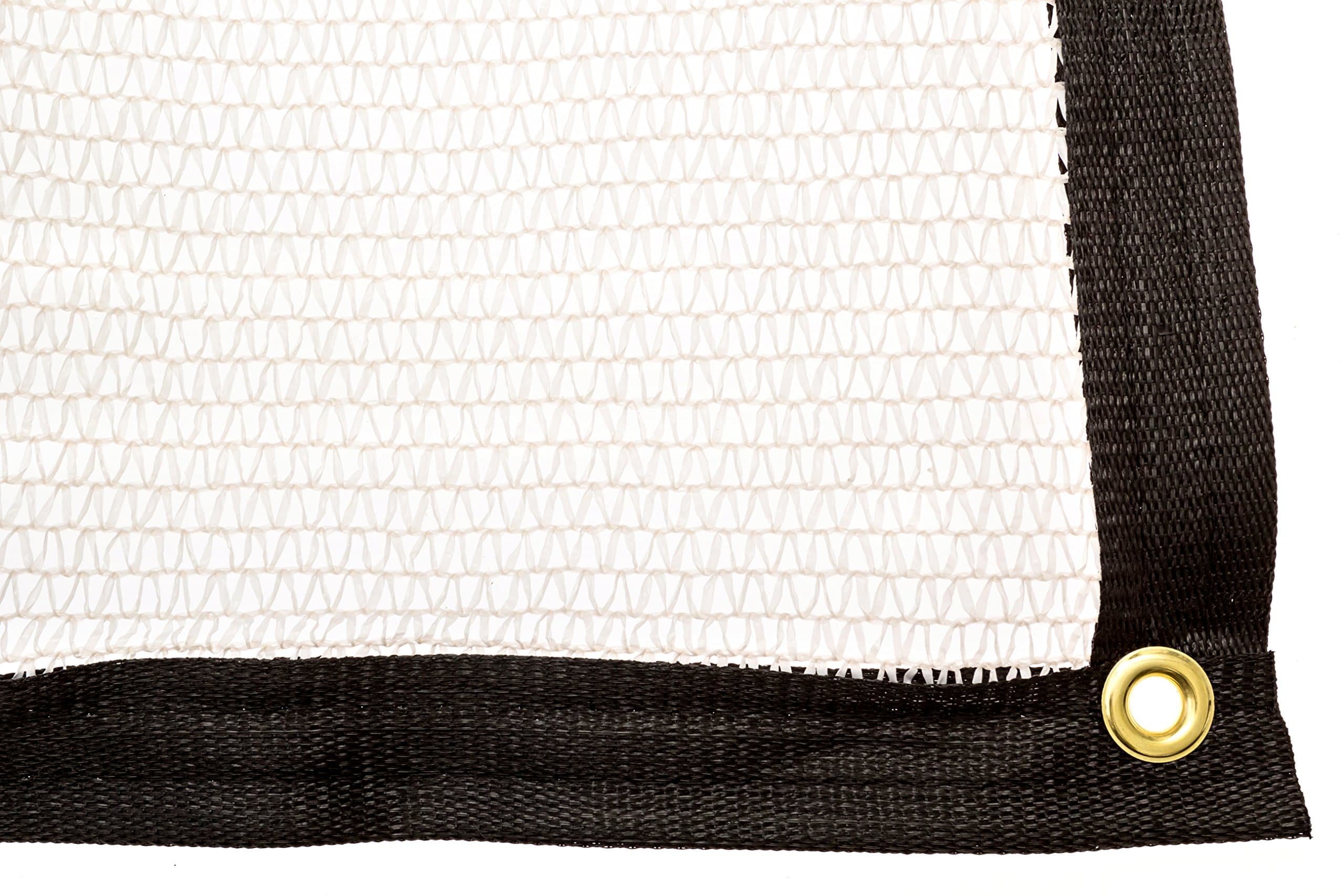 Be Cool Solutions 40% White Outdoor Sun Shade Canopy 6'x12'-UV Protection Shade Cloth| Lightweight, Easy Setup Mesh Cover with Grommets| Sturdy, Durable Shade Fabric for Garden, Patio & Porch