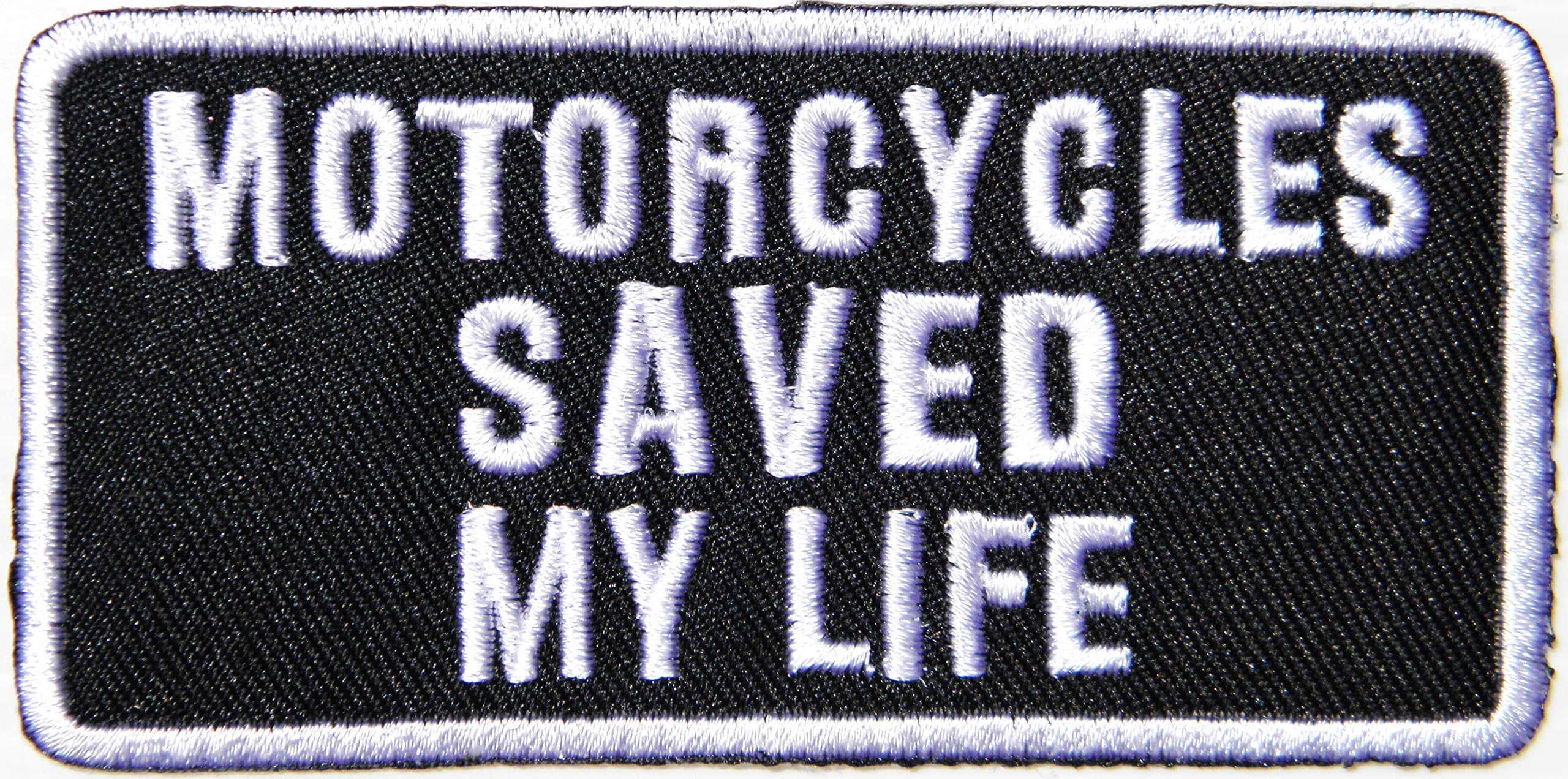 MOTORCYCLES SAVED MY LIFE Funny Motorcycles Outlaw Hog MC Biker Rider Hippie Punk Rock Jacket T-shirt Patch Sew Iron on Embroidered Sign Badge