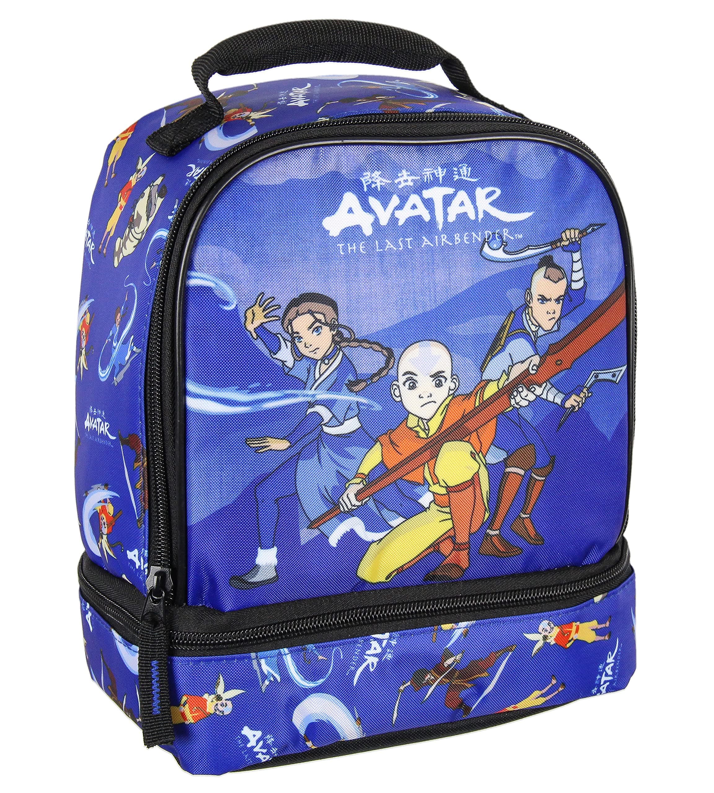 Intimo Nickelodeon Avatar The Last Airbender Character Aang Katara Sokka Zuko Cartoon Dual Compartment Lunch Box Bag