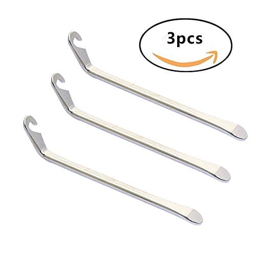 Espoy 3 Pieces Bike Tyres Repair Kits Bicycle Tire Levers Tools Remover Stainless Steel 120mm (Pack of 3)