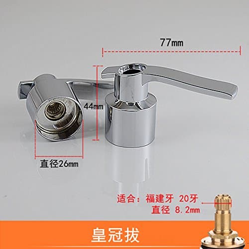LongSui Faucet valve, all copper single hot and cold faucet, quick open ceramic valve core, handle, handle, hand wheel, switch, repair parts,Pull the crown