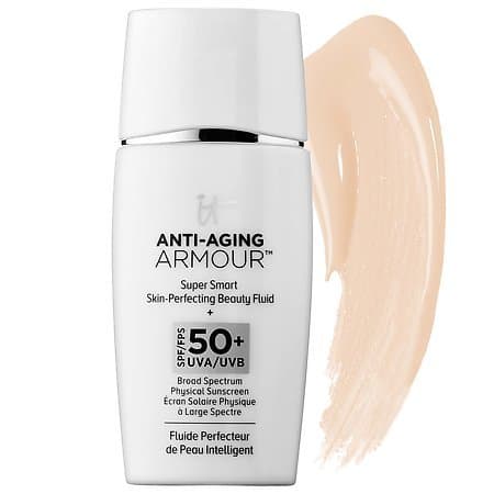 Anti-Aging Armour Super Smart Skin-Perfecting Beauty Fluid SPF 50+ 1oz universal translucent