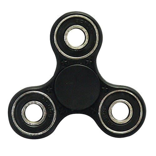 Trainshow Fidget Tri-Spinner Toy Stress Reducer Ceramic Bearing - Perfect For ADD, ADHD, Anti-Anxiety, and Autism Adult Children (Black)