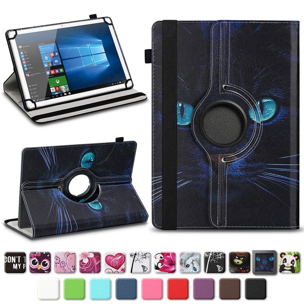 NAmobile Robust Tablet Protective Case for TOSCIDO 10.1 4G LTE Artificial Leather Case Stand Function 360° Rotatable Design Universal Case