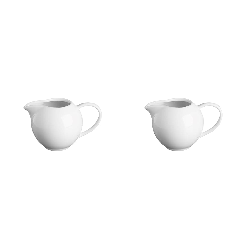 Price & Kensington Simplicity Cream Jug, White, 13.5 x 9.1 x 8.2 cm (Pack of 2)