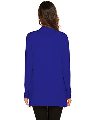 Newchoice Womens Casual Lightweight Long Sleeve Cardigan Soft Drape Open Front Fall Dusters (S-3XL)