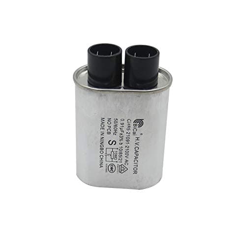 Meter Star CQC Universal Household Microwave HV Capacitor Replacement 2100V 0.91uF MFD Compatible ch85 21091 AC H.V.Capacitor 10/85/21 50/60Hz NO PCB