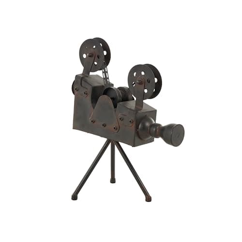 Deco 79 13024 Metal Antique Camera 15" Tall W-13024, Convenient Size, Tripod Stand Movie Projector