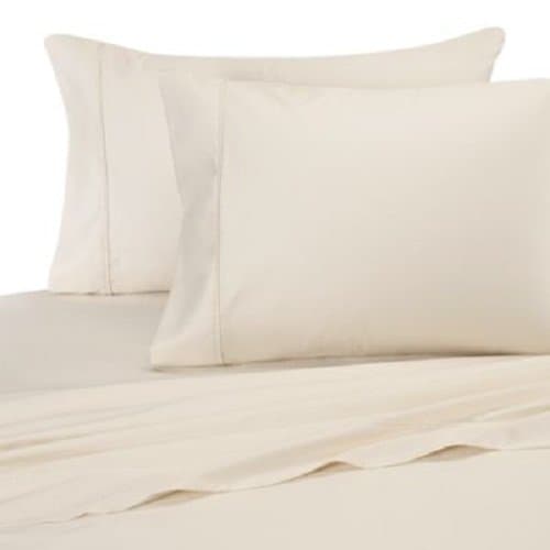 100% Egyptian Cotton 1 Piece Flat Sheet,1 Piece Fitted Sheet (Fits Upto 21 to 25 inches Extra Deep Pocket) & 2 Pillow Cases Solid Pattern 1500 Thread Count (King, Ivory)