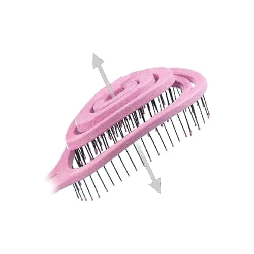 Chiara Ambra Organic Detangling Hair Brush for Women, Men & Children, Unique Spiral Hairbrush, Vented Hair Straightening Brushes for Straight, Curly & Wet Hair - Does not Pull on Hair – Lilac