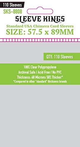 Sleeve Kings Standard USA Chimera Card Sleeves 57.5 X 89 mm (10x110 Pack, 1100 Sleeves) (SKS-8808X10)