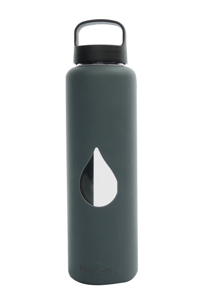 Bluewave Reusable Glass Water Bottle 750 ML 25 oz Grey